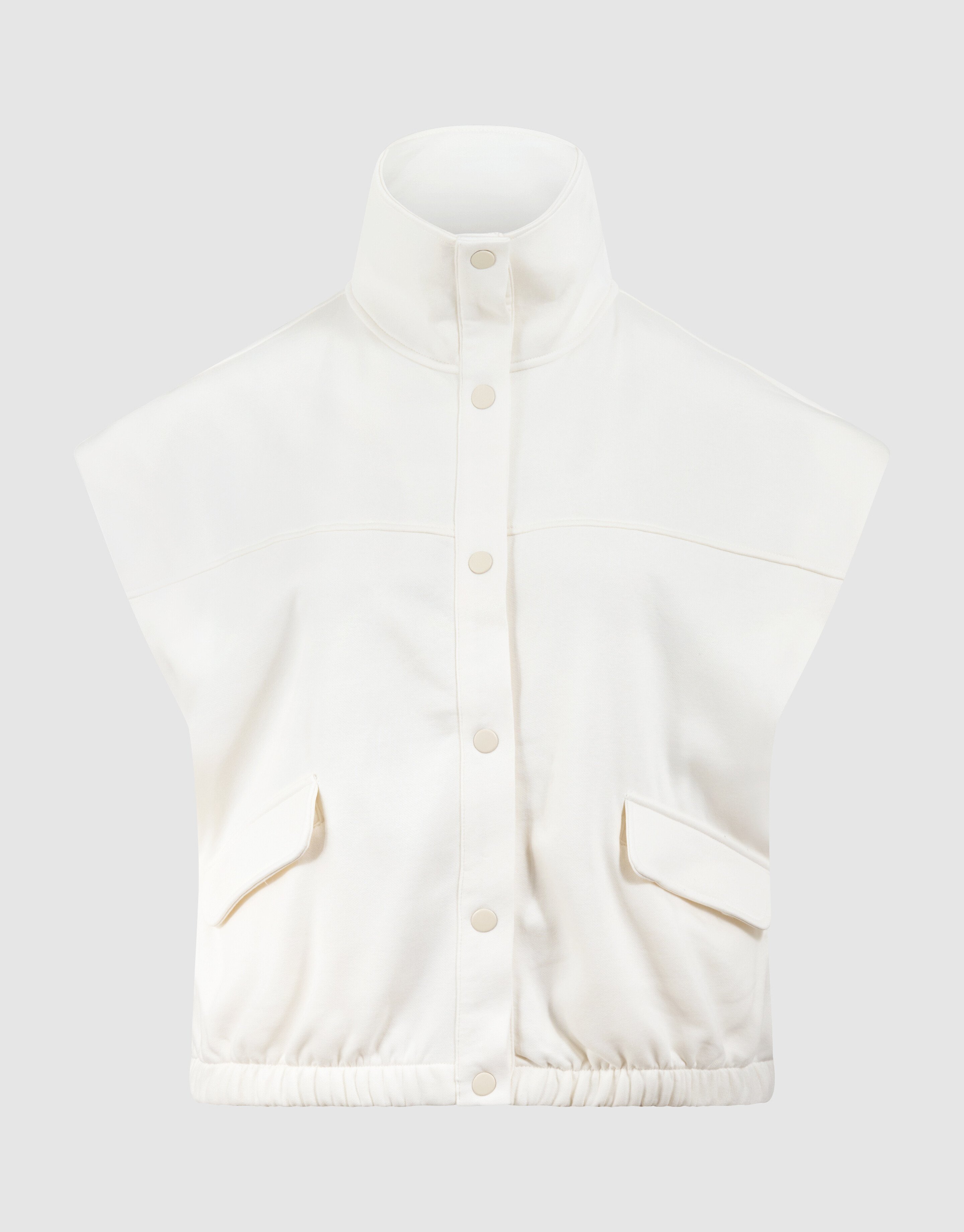 Sleeveless Sweat Jack Gebroken Wit SHOEBY WOMEN