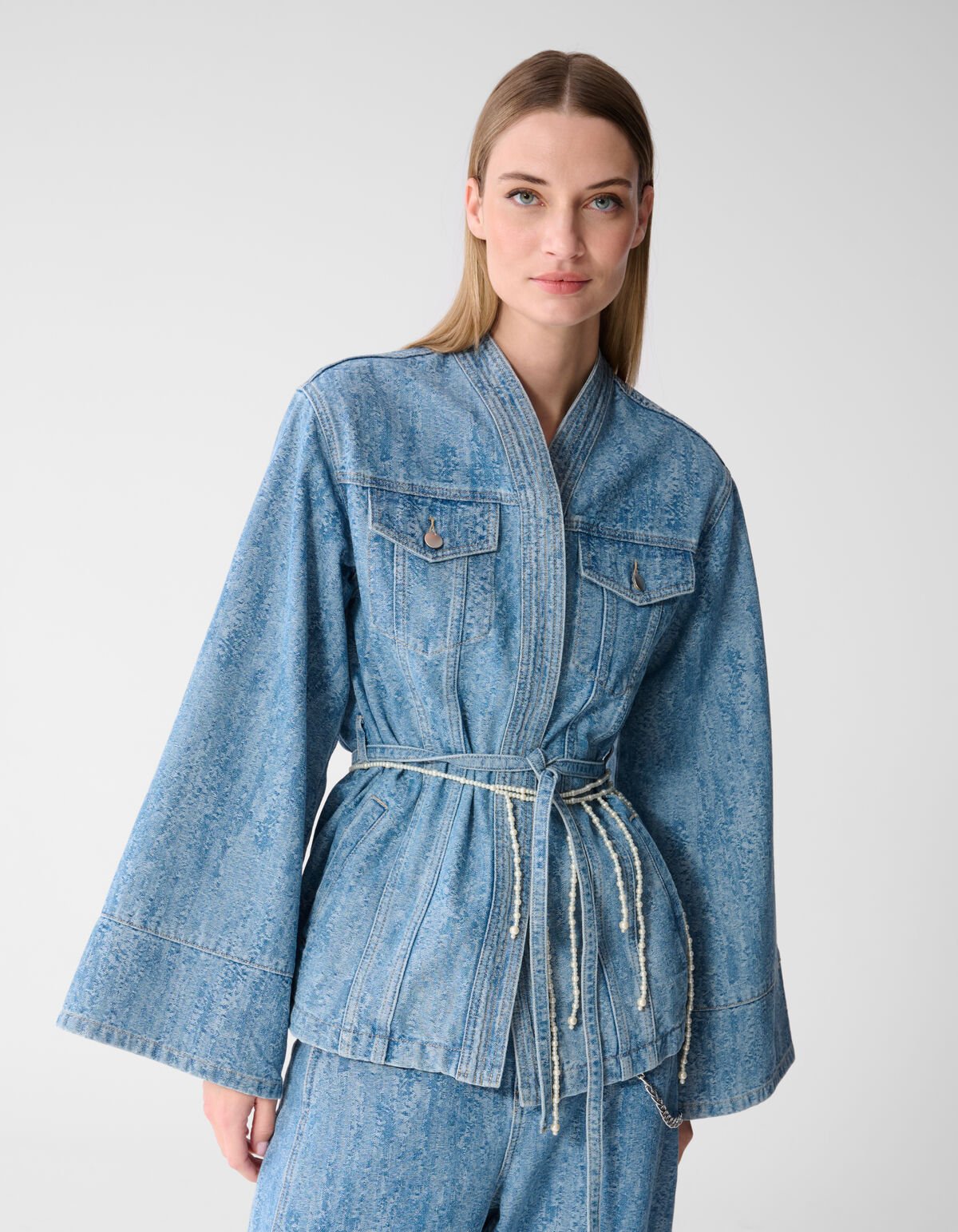 Jacquard Kimono Jack Blauw SHOEBY WOMEN