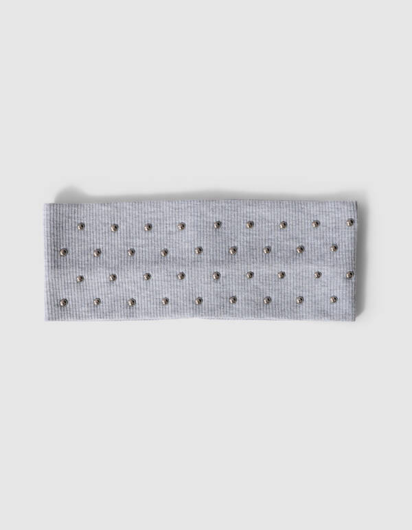 Stud Haarband Lichtgrijs SHOEBY ACCESSOIRES