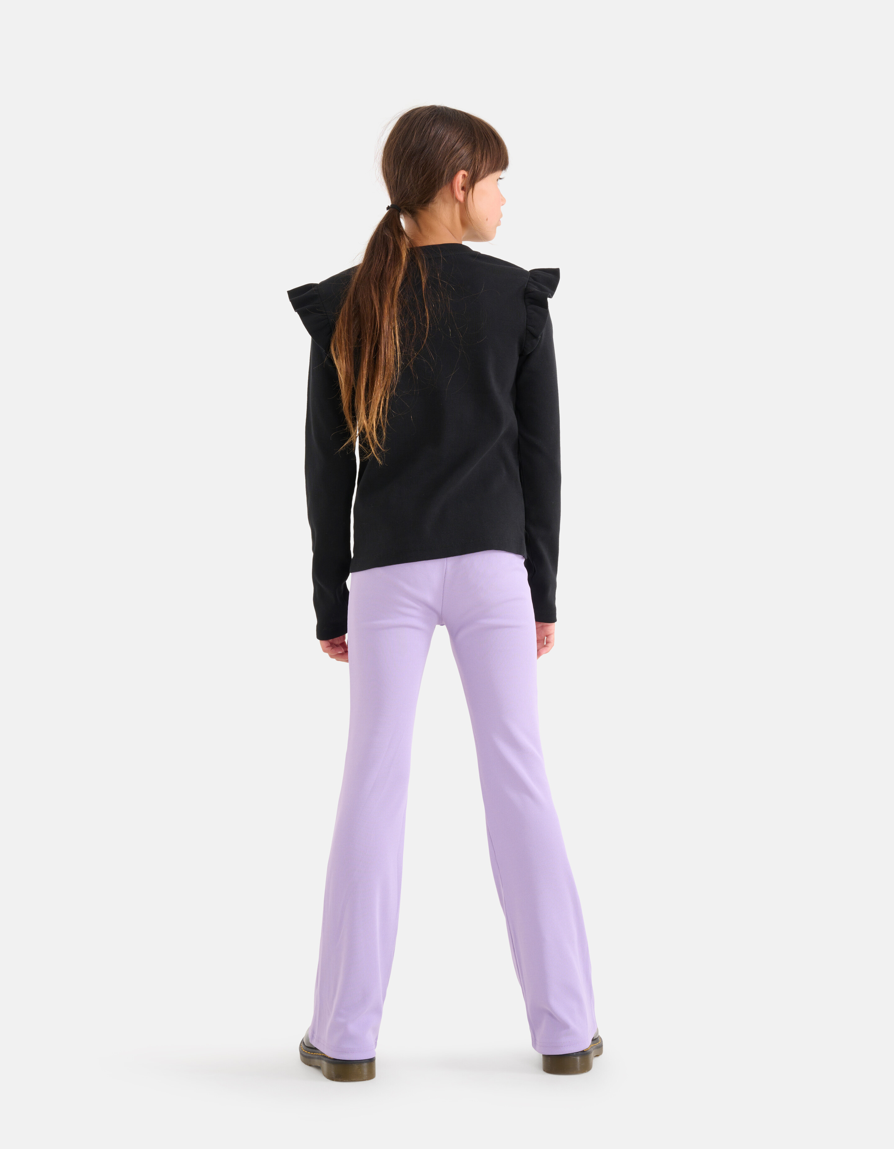 Rib Flared Legging Paars SHOEBY GIRLS