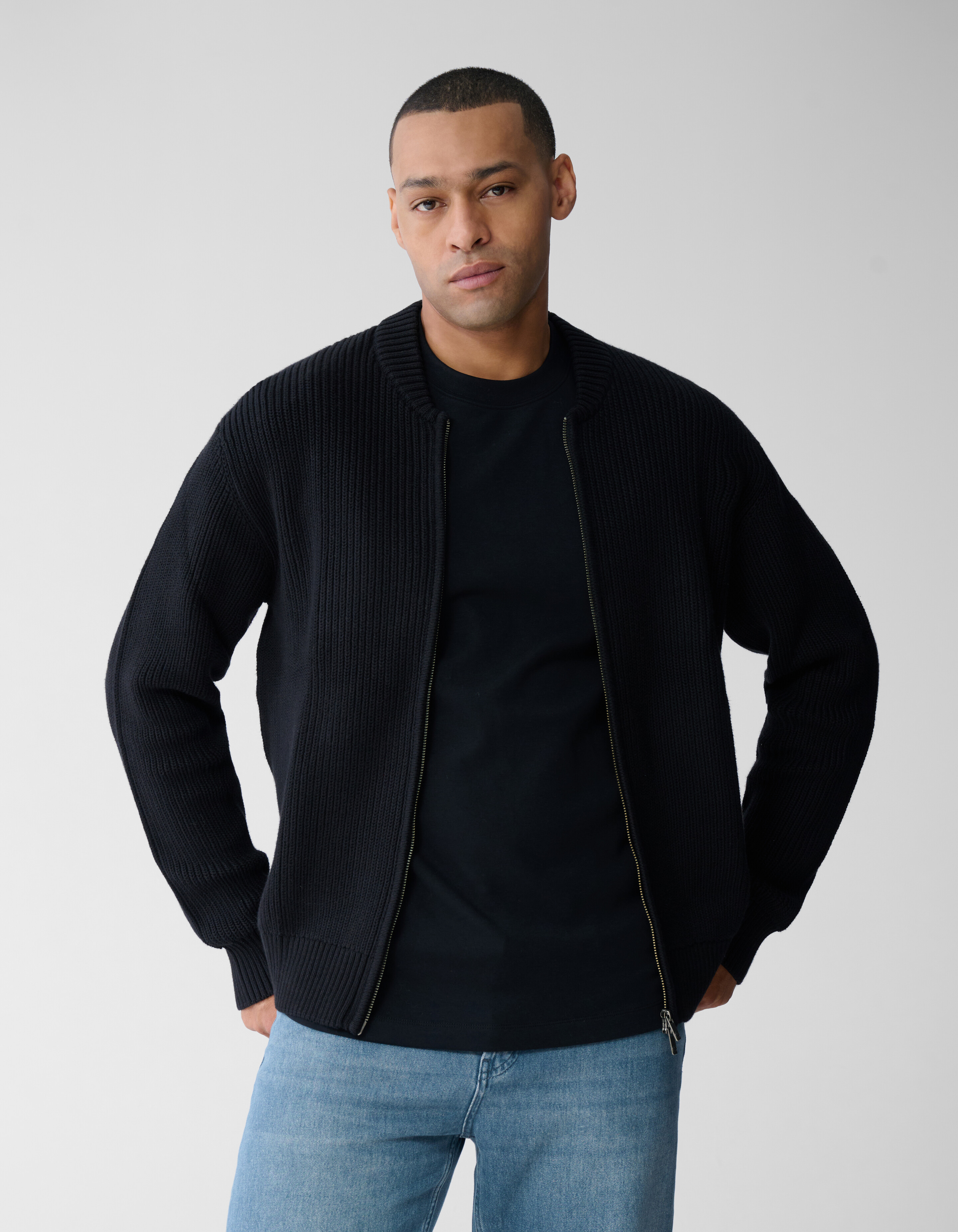 Knit Bomber Jack Zwart SHOEBY MEN