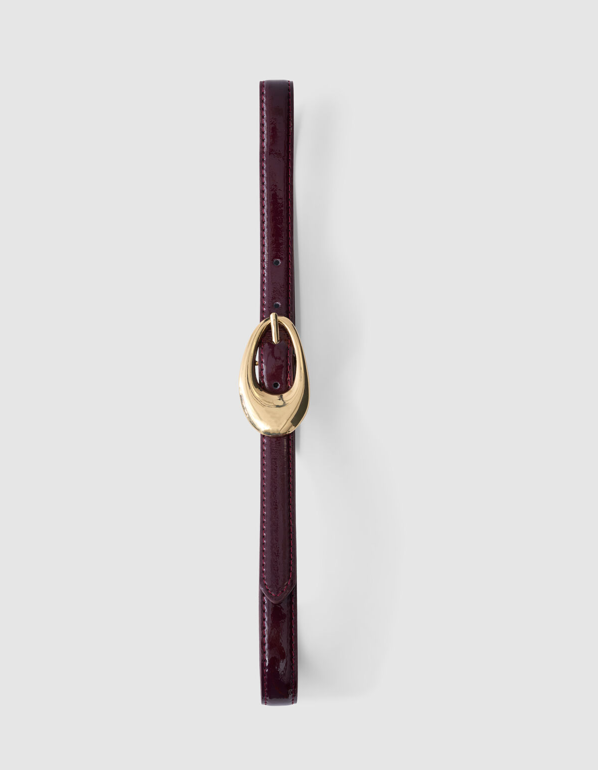 Smalle Lak Riem Donkerrood SHOEBY ACCESSOIRES