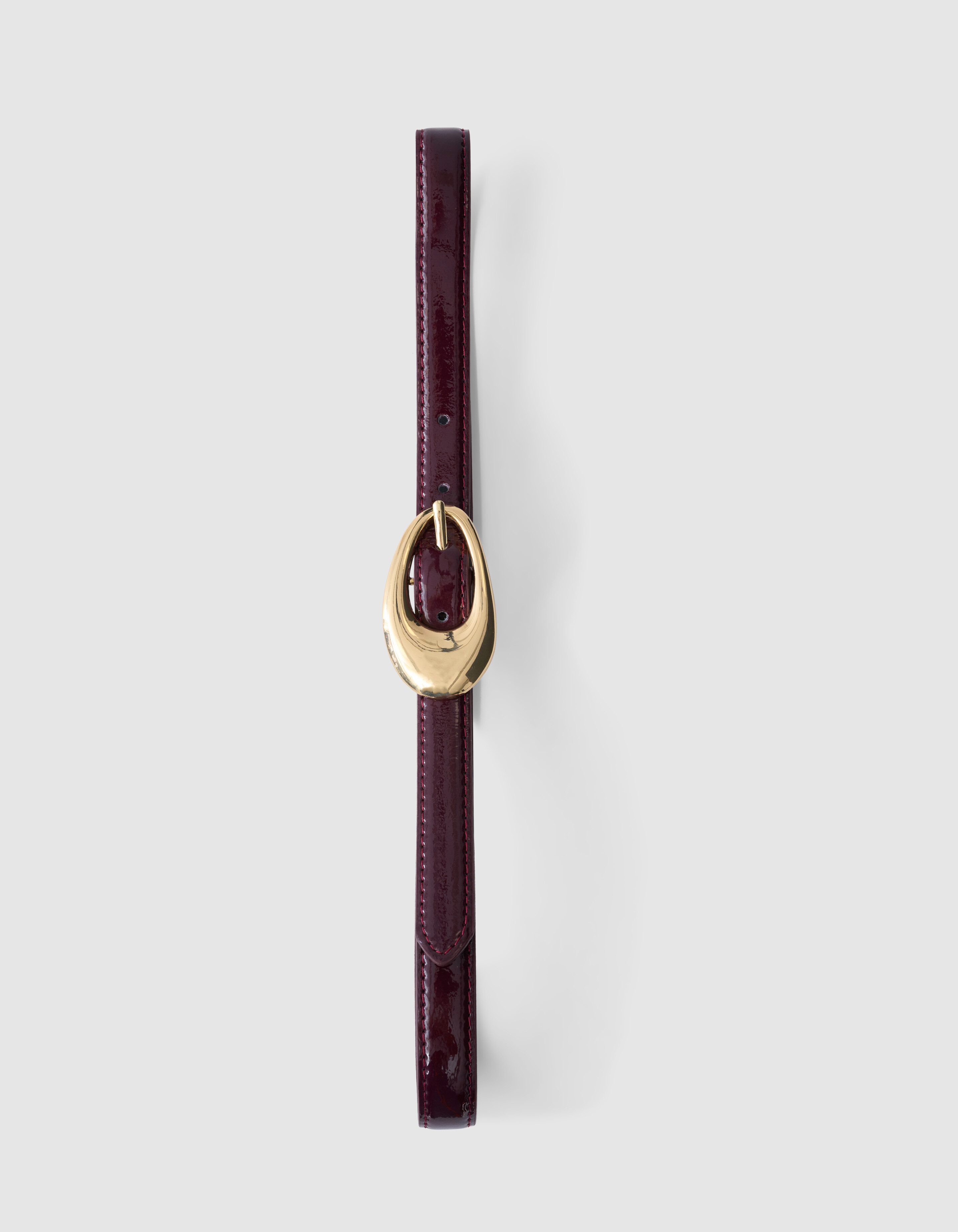 Smalle Lak Riem Donkerrood SHOEBY ACCESSOIRES