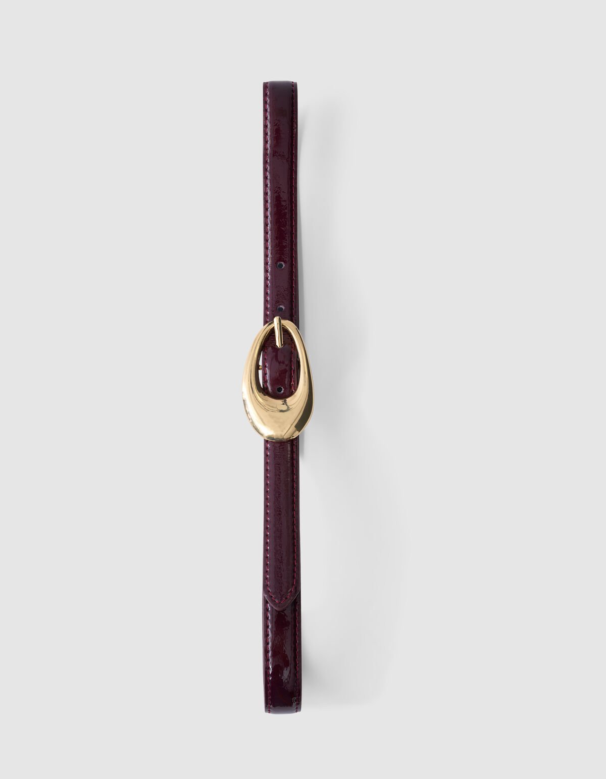 Smalle Lak Riem Donkerrood SHOEBY ACCESSOIRES