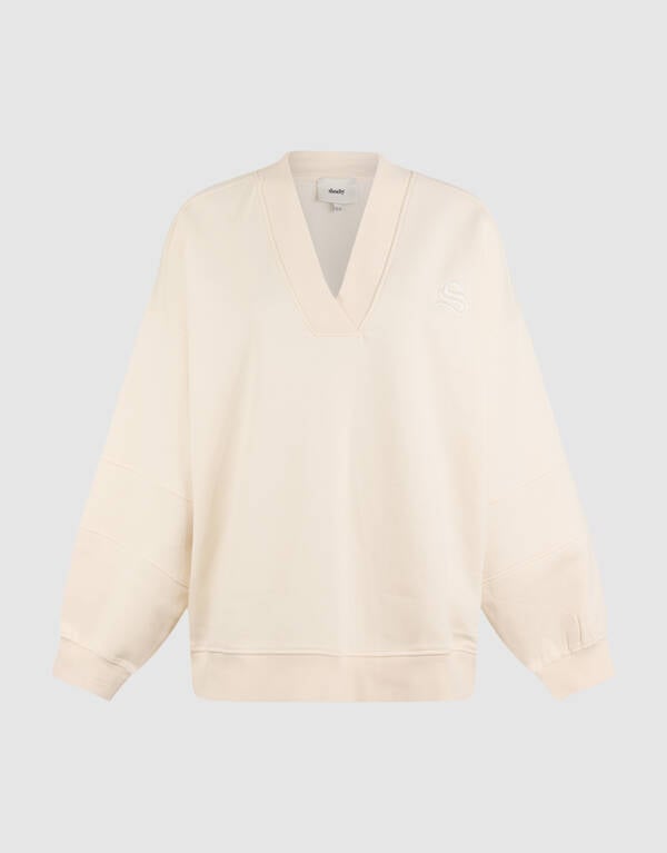 Varsity Logo Sweater Gebroken Wit SHOEBY WOMEN