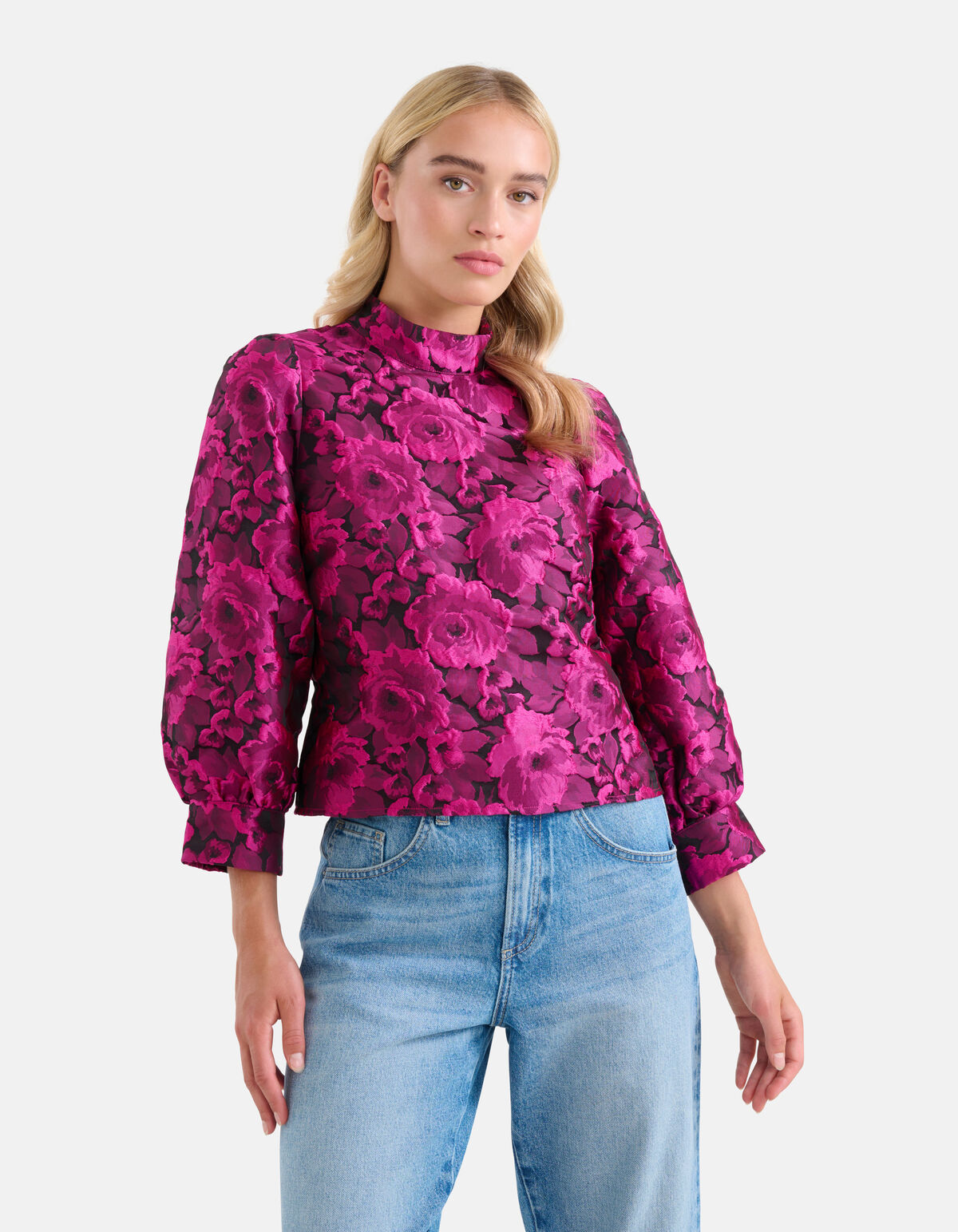 Jacquard Top Paars SHOEBY WOMEN