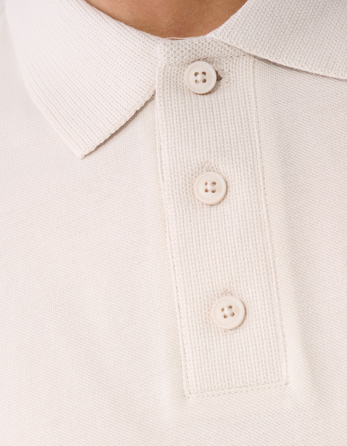 Gebreide Polo Gebroken Wit SHOEBY MEN