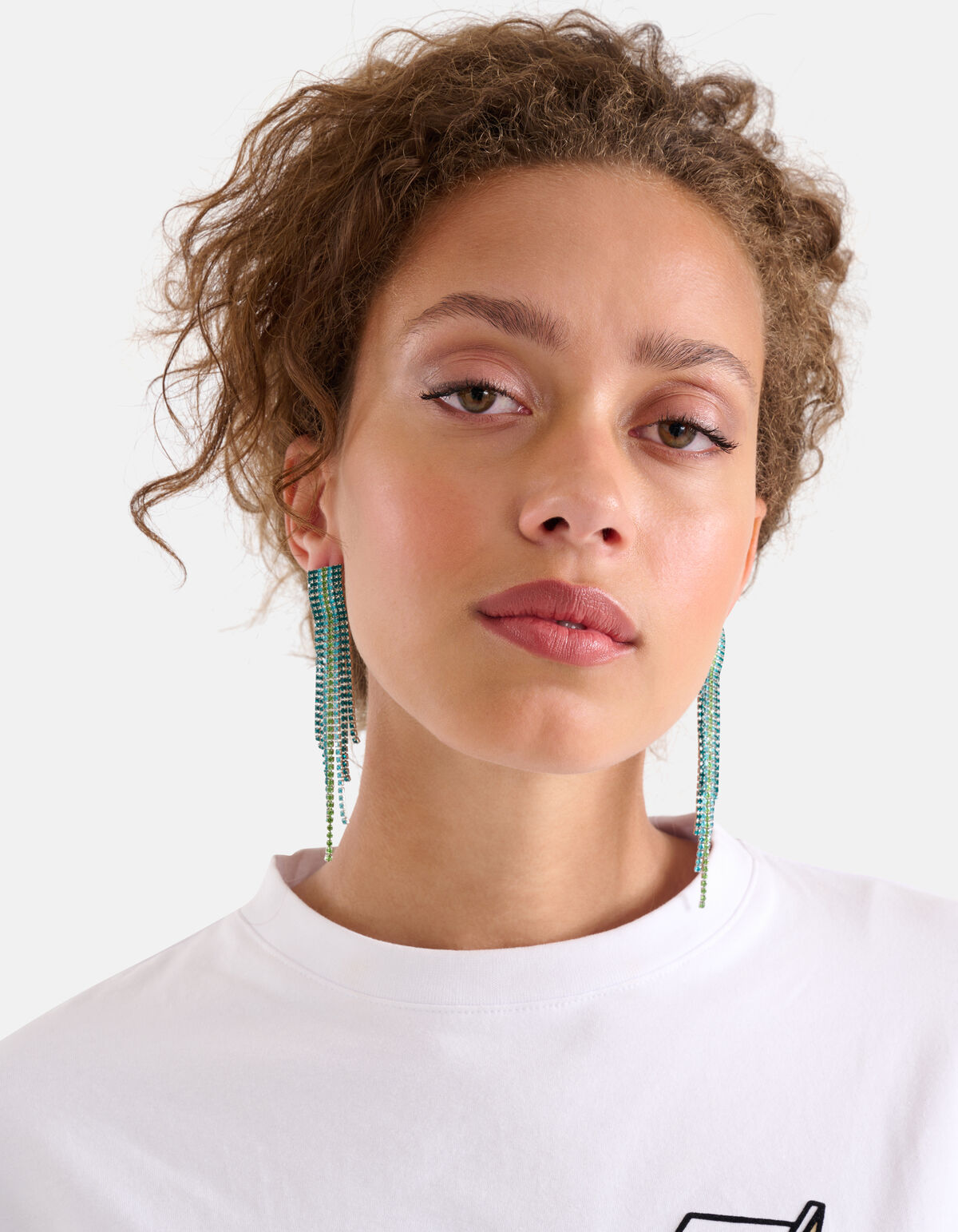 Strass Oorbellen Groen SHOEBY ACCESSOIRES