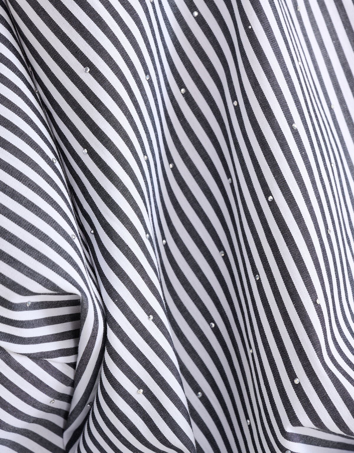 Poplin Strass Blouse Zwart/Wit SHOEBY WOMEN