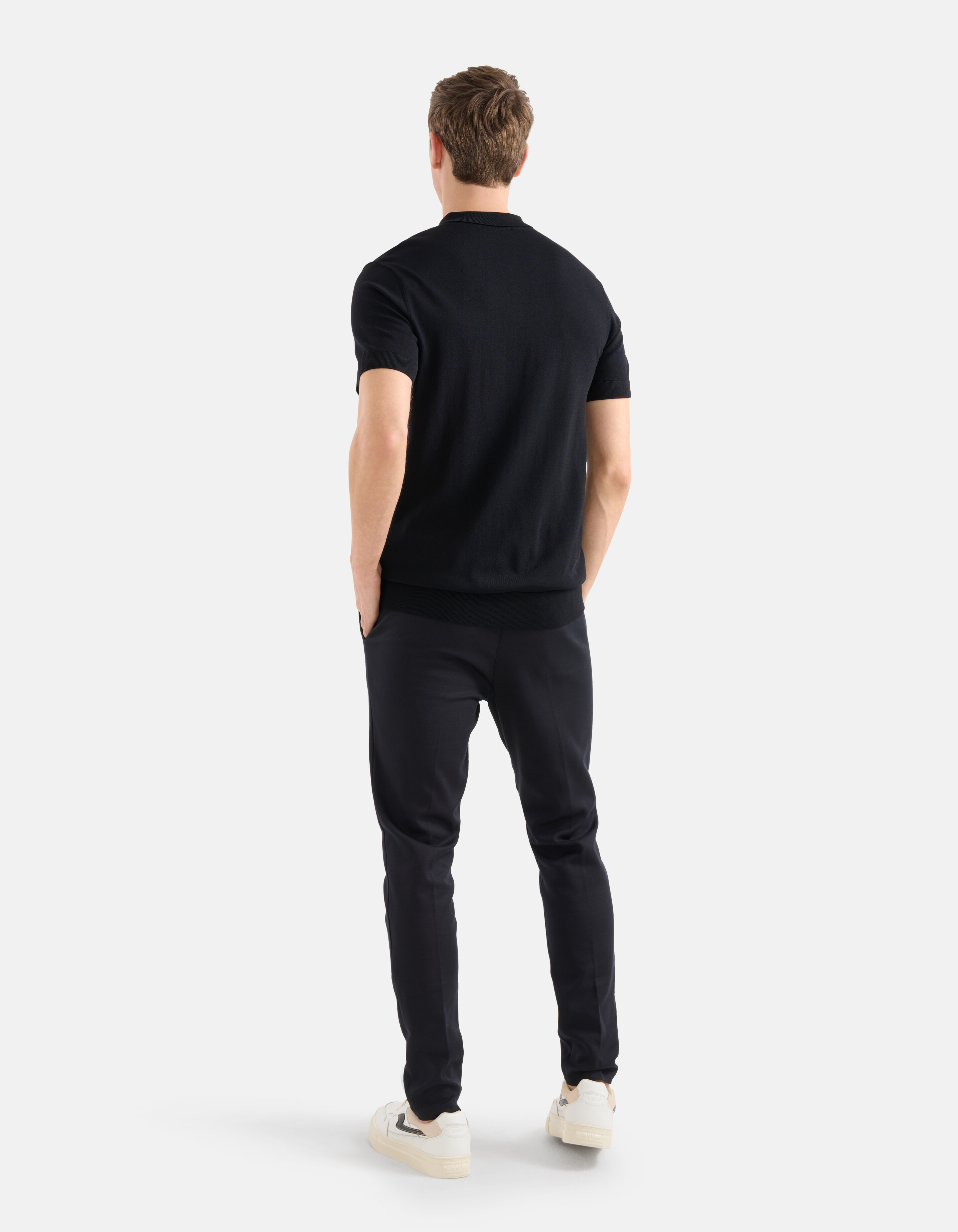 Gebreide Polo Zwart SHOEBY MEN