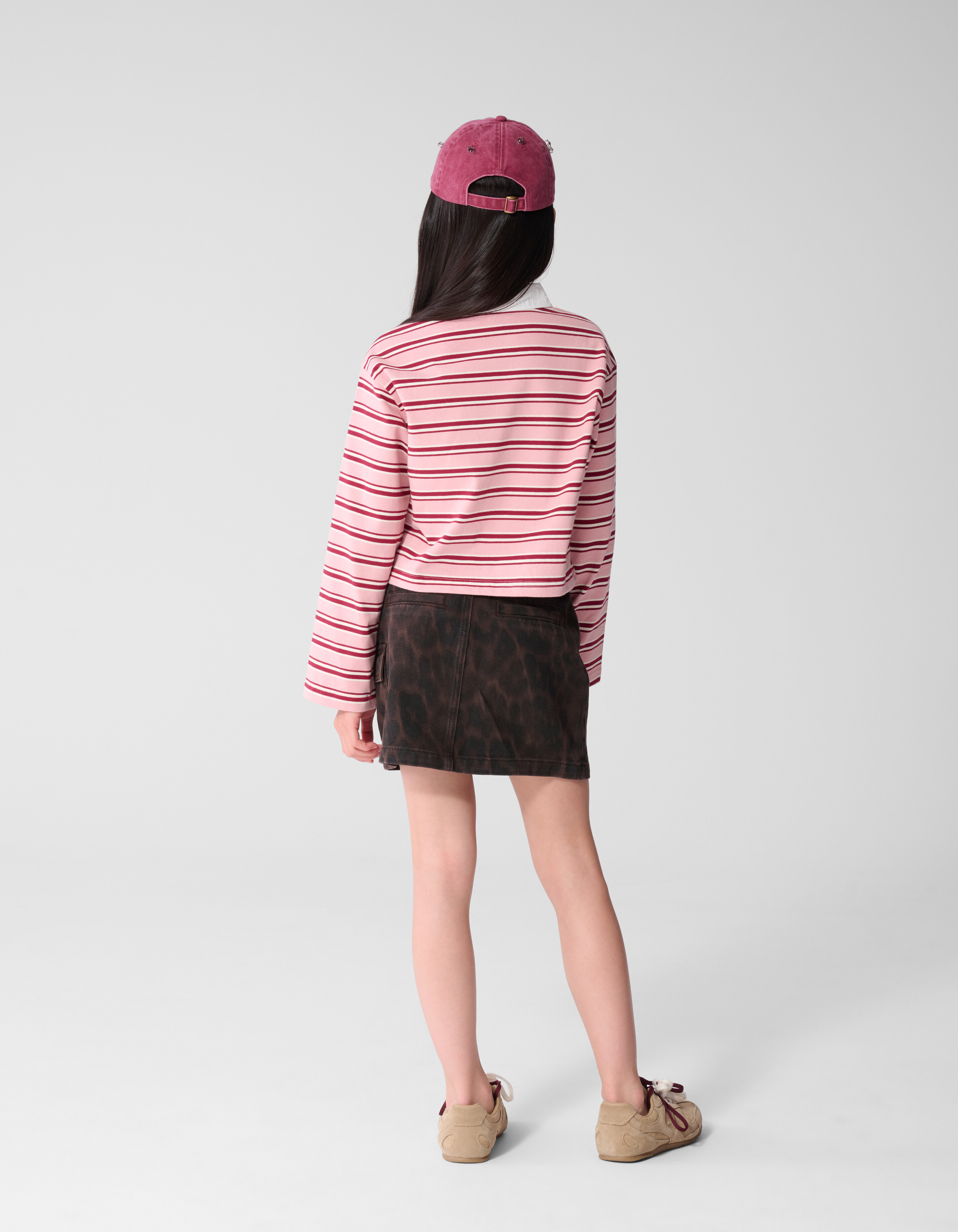 Twill Leopard Print Rok Bruin SHOEBY GIRLS