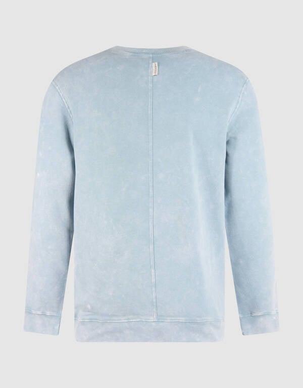 Basis Sweater Washed Lichtblauw SHOEBY MEN