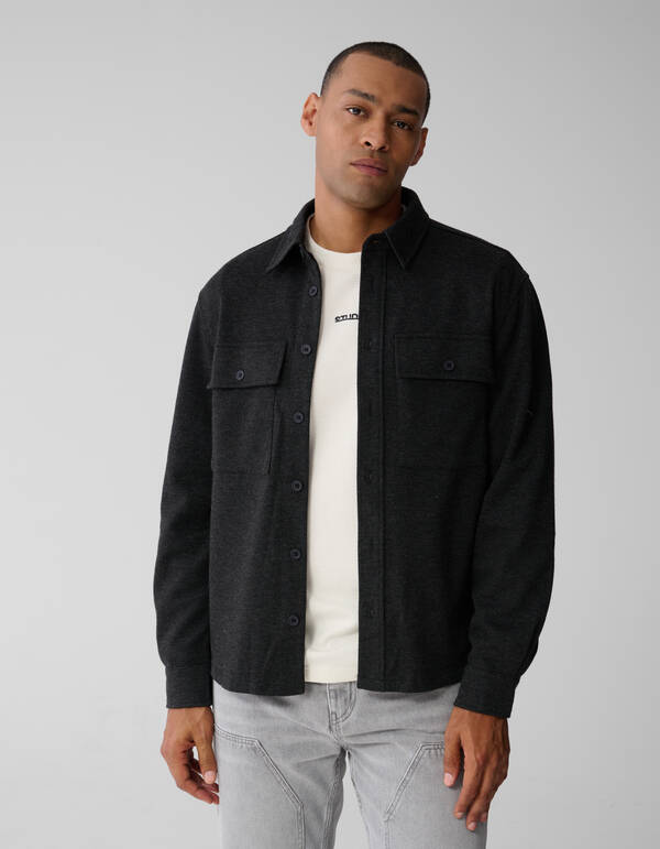 Soft Overshirt Donkergrijs SHOEBY MEN