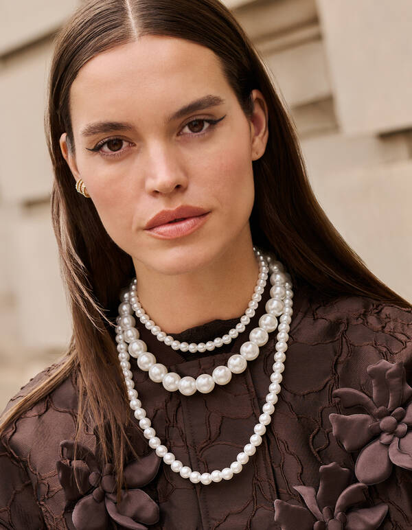 Parel Ketting Gebroken Wit SHOEBY ACCESSOIRES