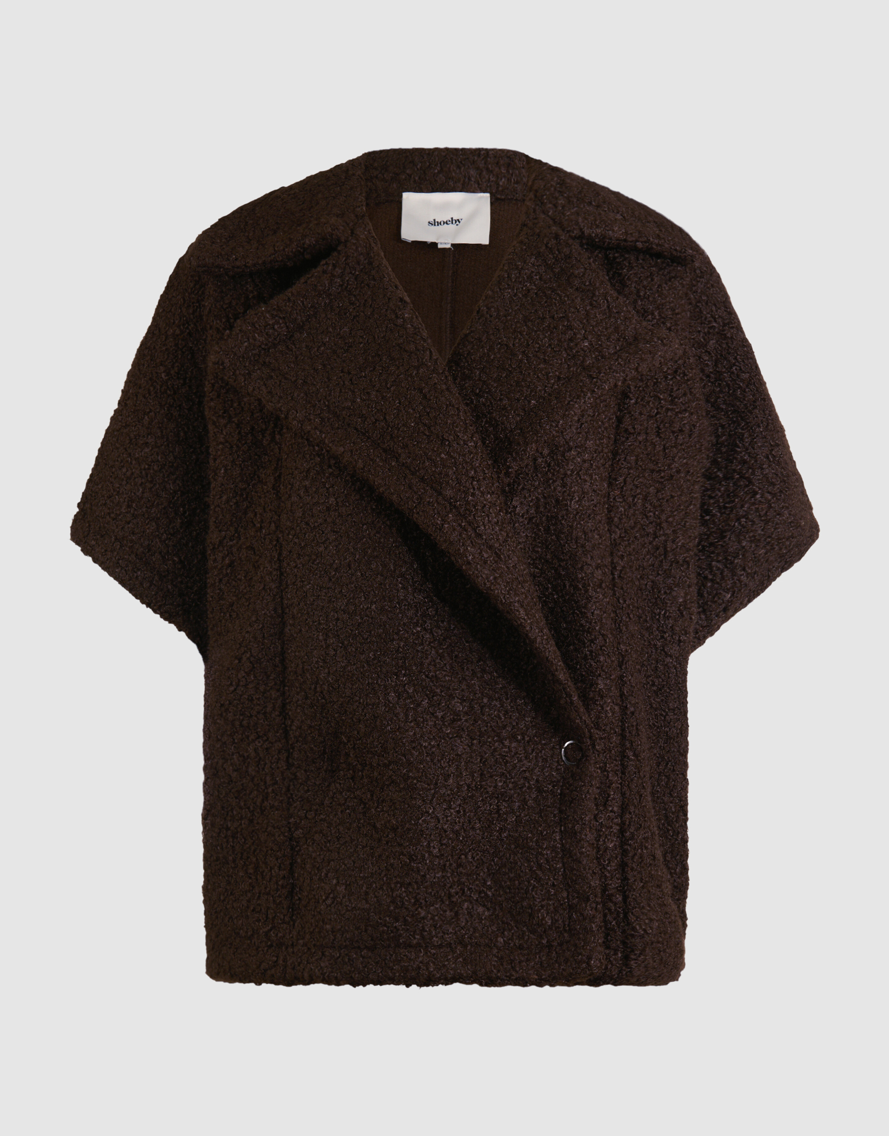 Oversized Teddy Gilet Donkerbruin SHOEBY WOMEN