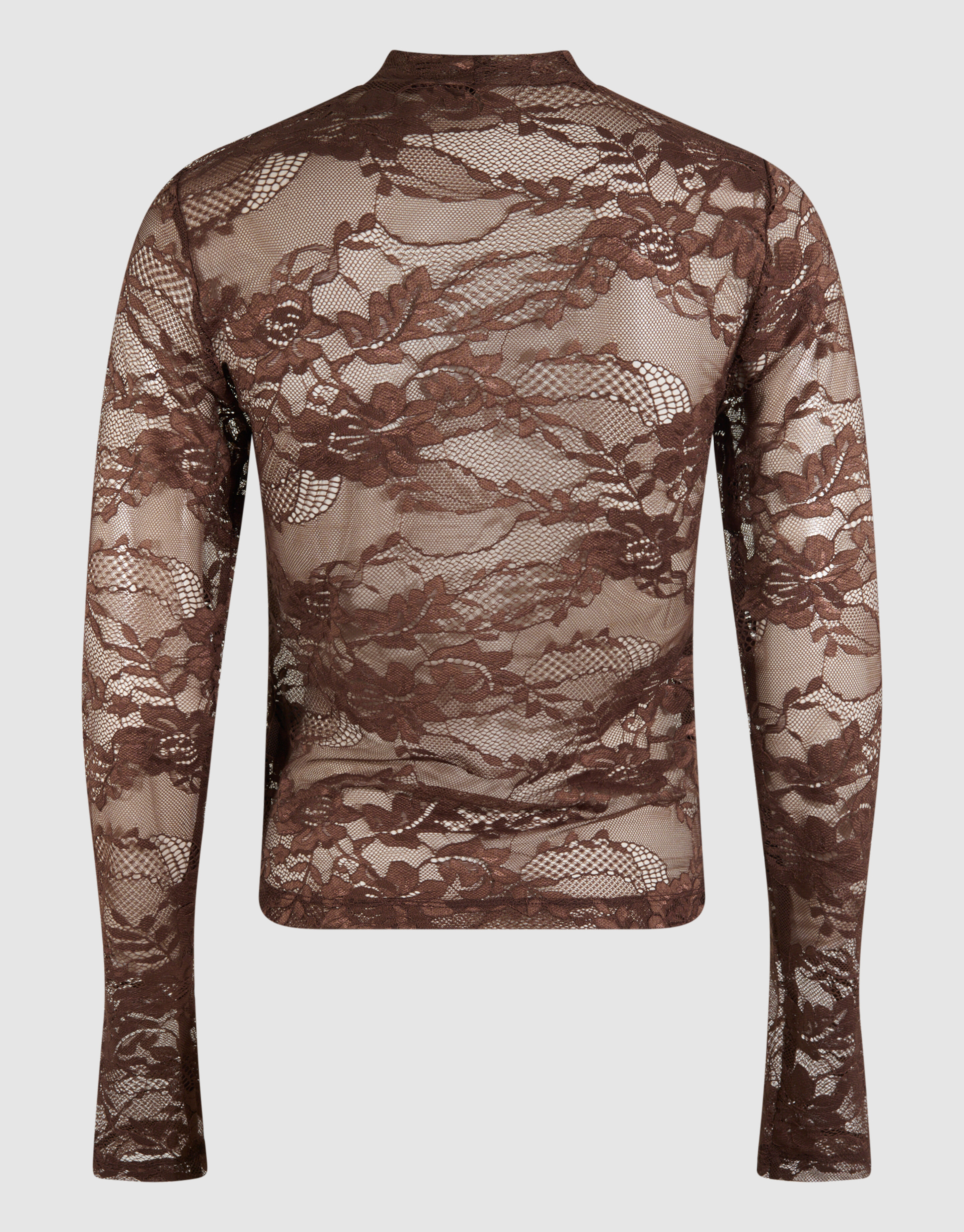 Flower Kanten Top Donkerbruin SHOEBY WOMEN