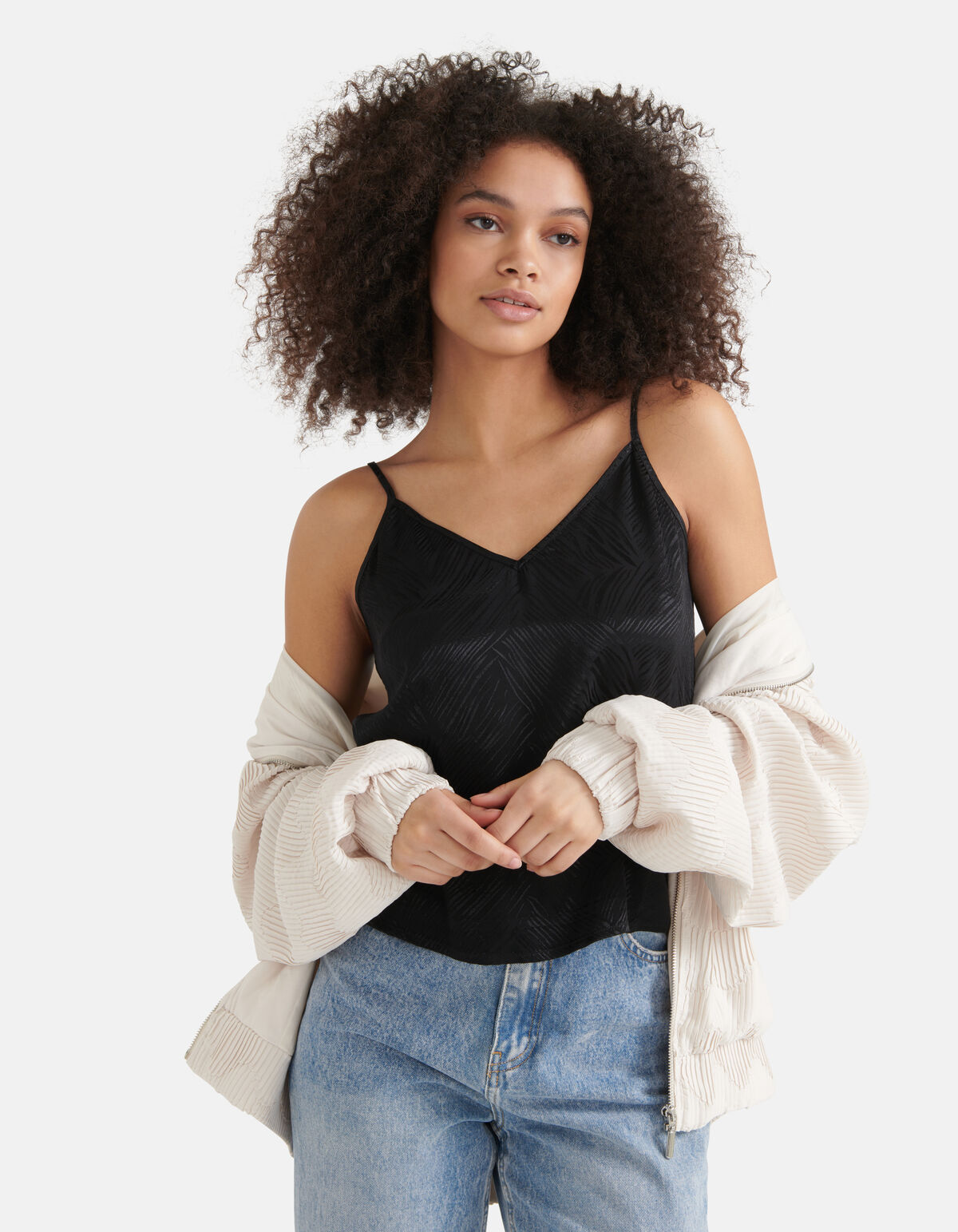 Jacquard Top Zwart SHOEBY WOMEN