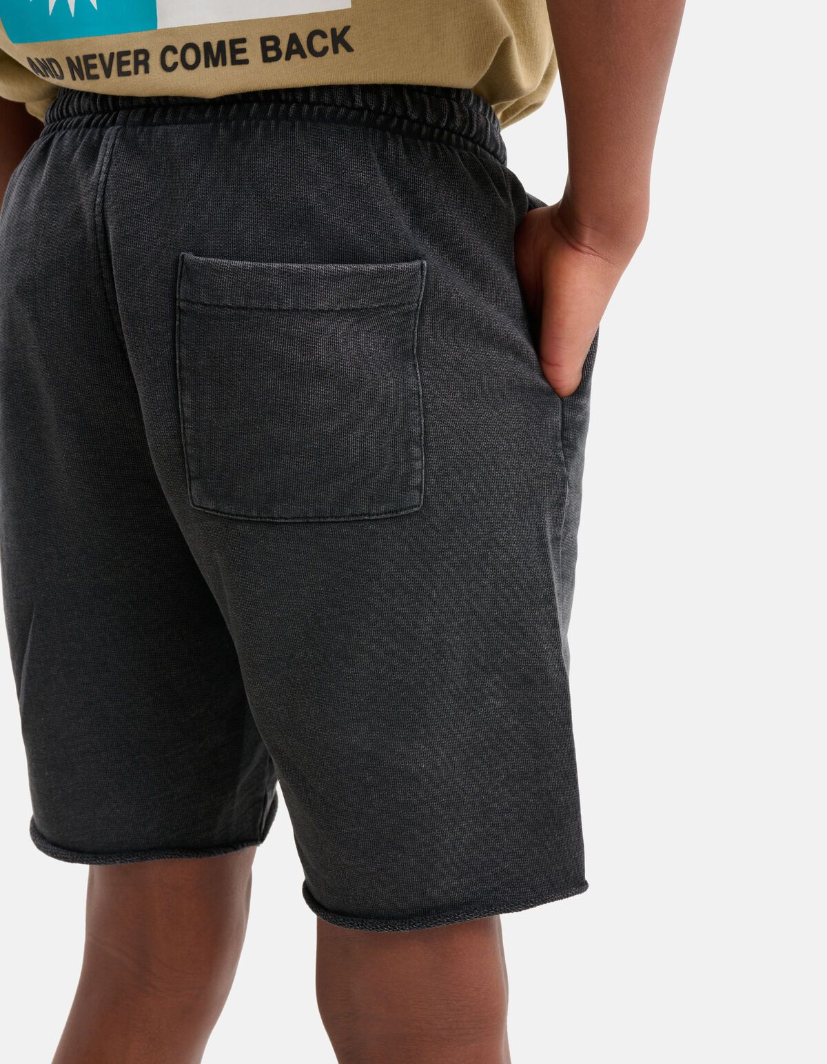 Acid Washed Short Zwart SHOEBY BOYS