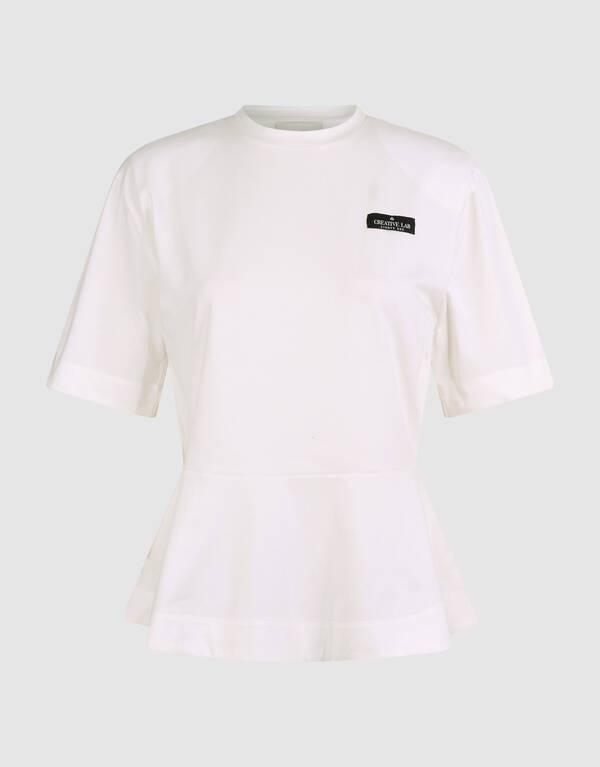 Peplum T-shirt Wit SHOEBY WOMEN