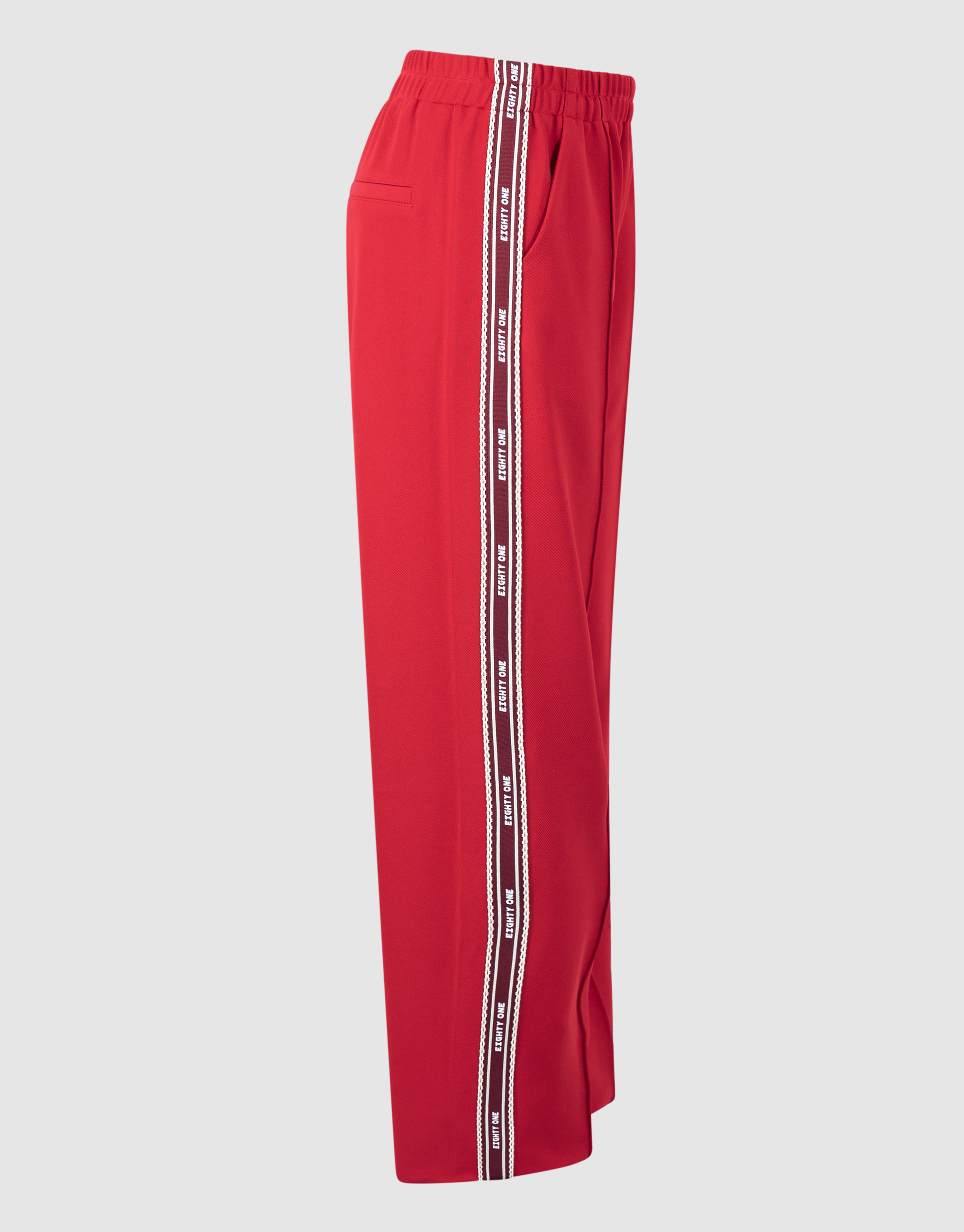 Tape Wide Leg Fit Broek Rood SHOEBY GIRLS