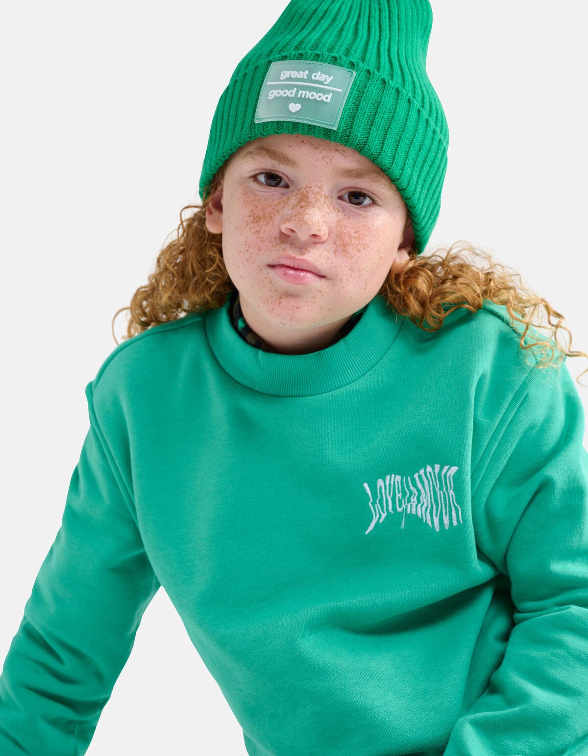Geborduurde Sweater Groen SHOEBY GIRLS