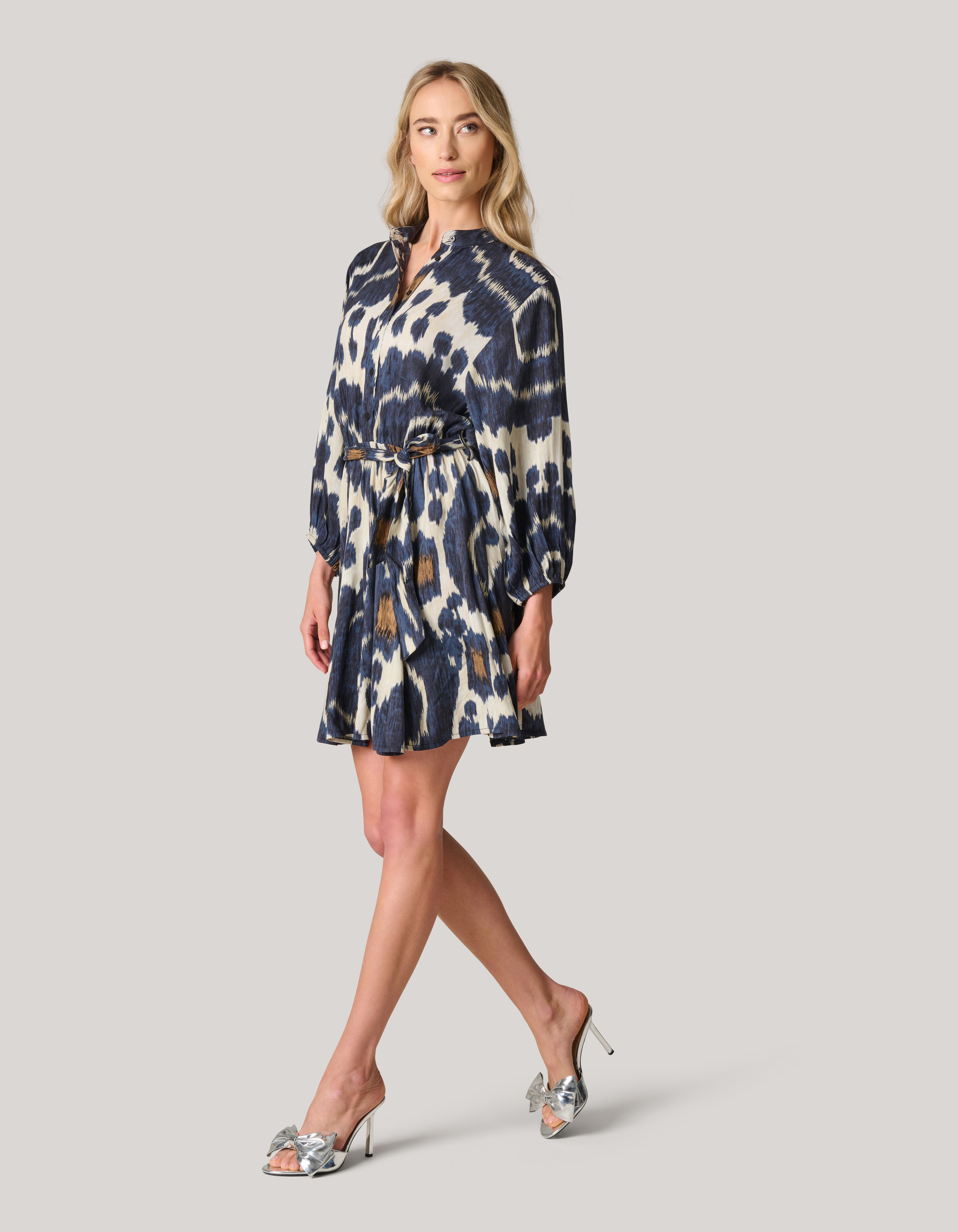 Printed Jurk Donkerblauw SHOEBY WOMEN