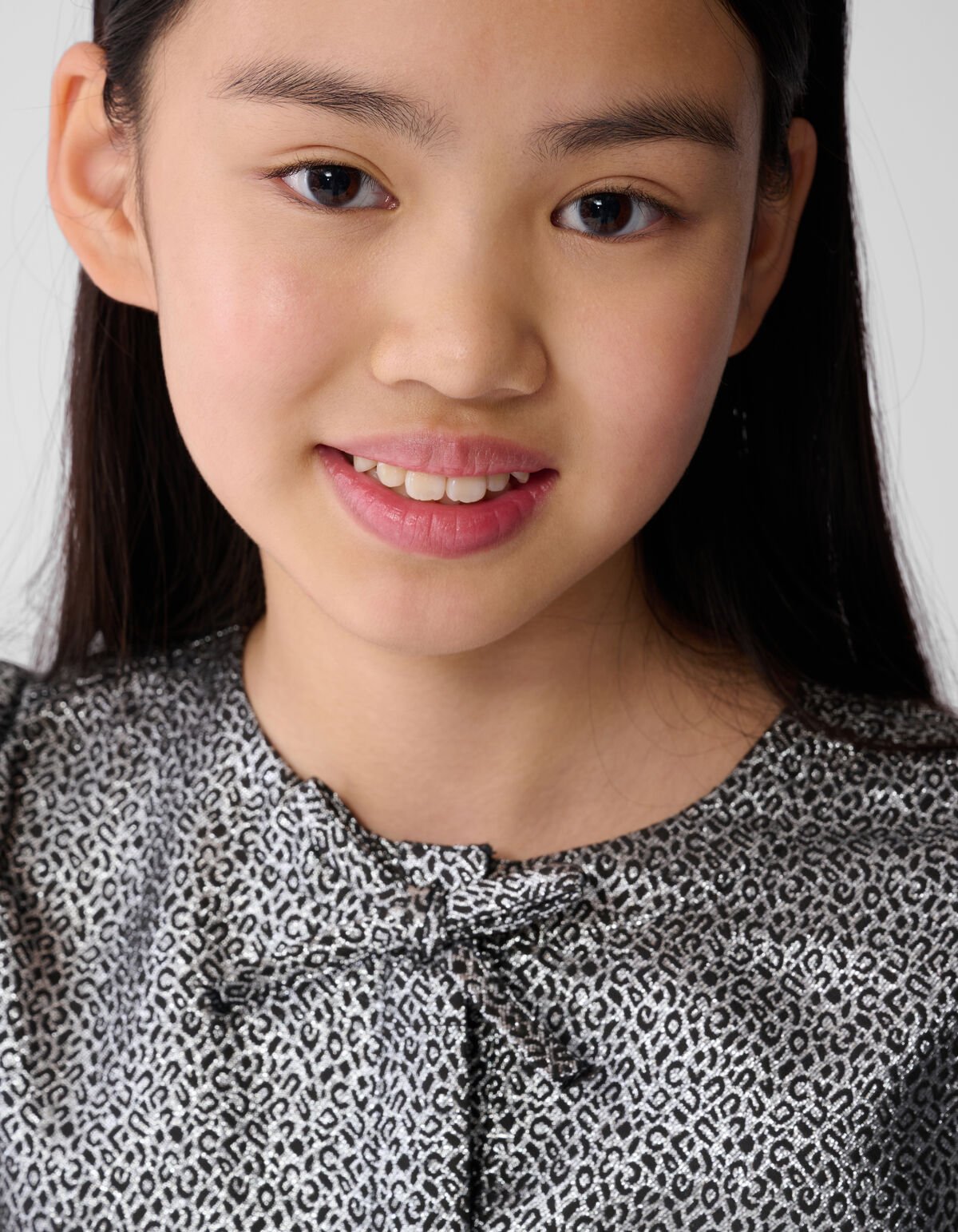 Strik Jacquard Blouse Zilver SHOEBY GIRLS