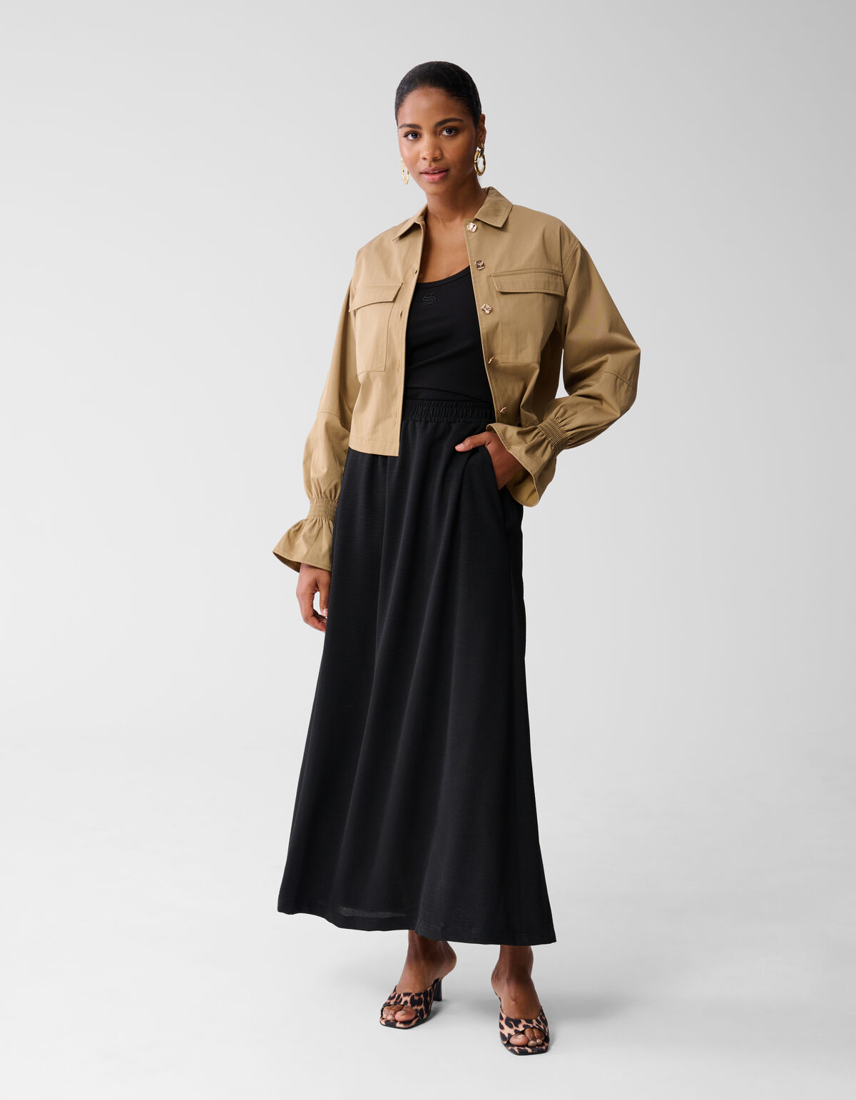 Twist Maxi Rok Zwart SHOEBY WOMEN