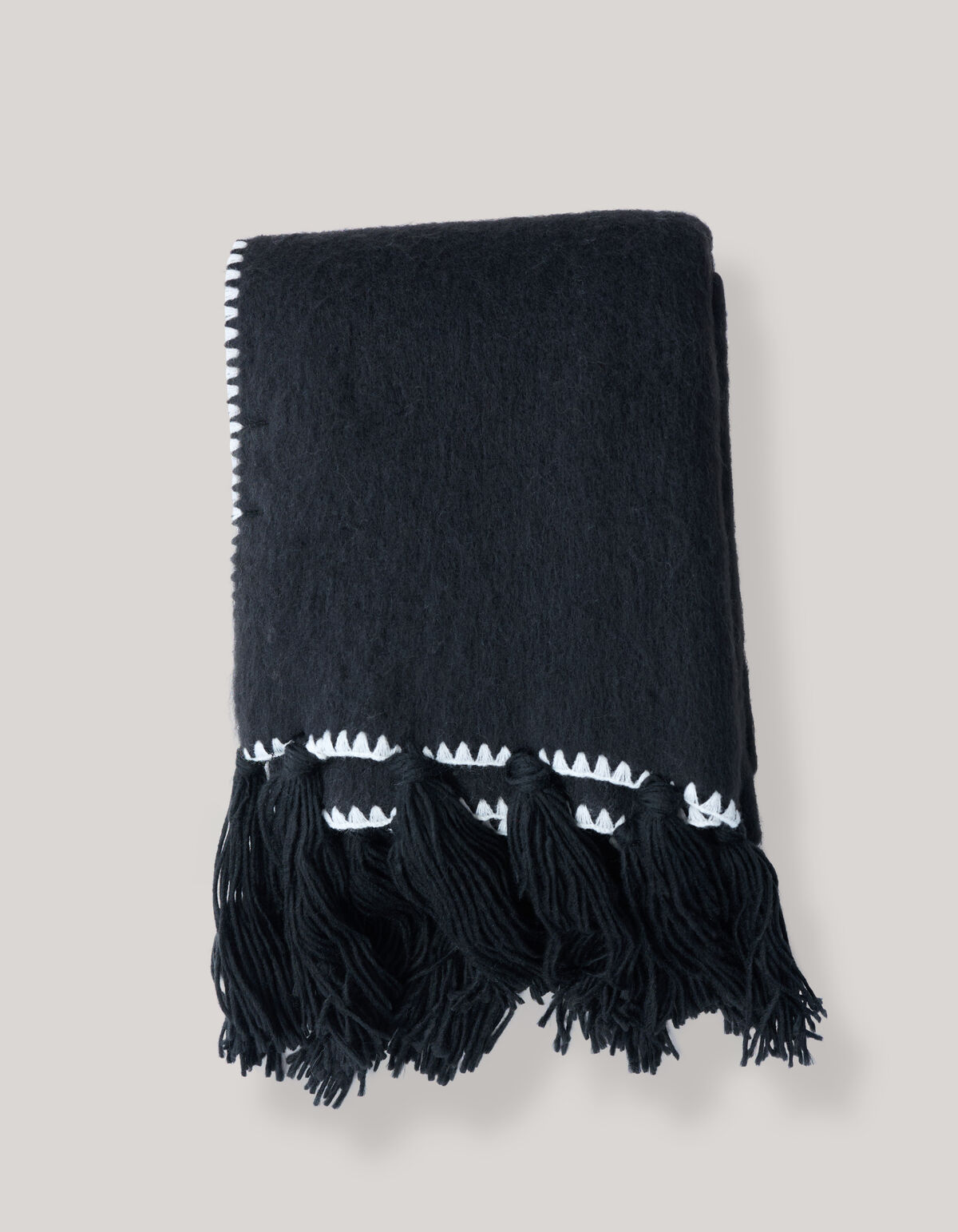 Stitched Sjaal Zwart SHOEBY ACCESSOIRES