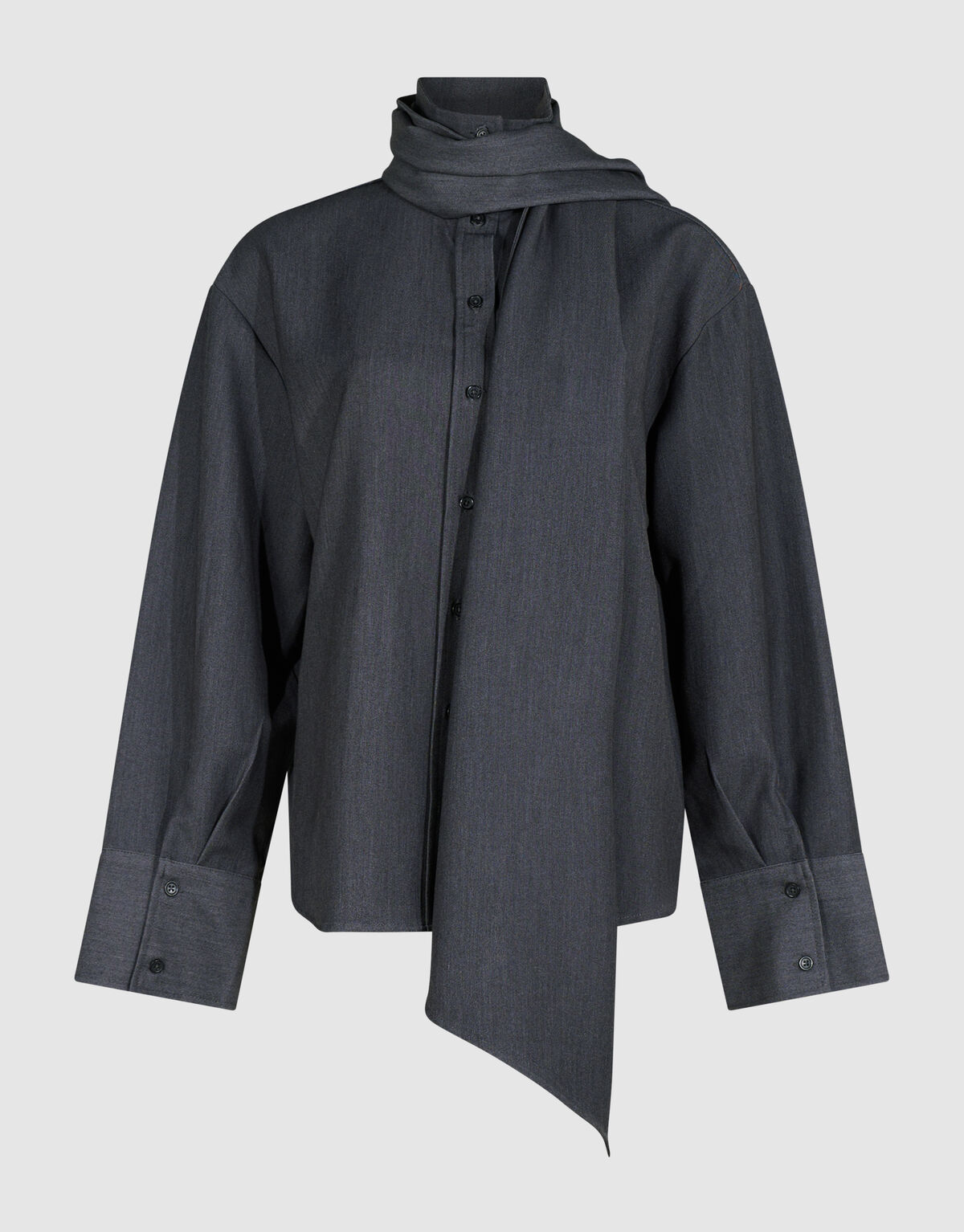 Oversized Tailored Blouse Donkergrijs By Lonneke SHOEBY WOMEN