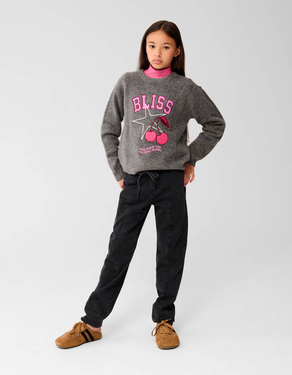 Bliss Artwork Trui Donkergrijs SHOEBY GIRLS