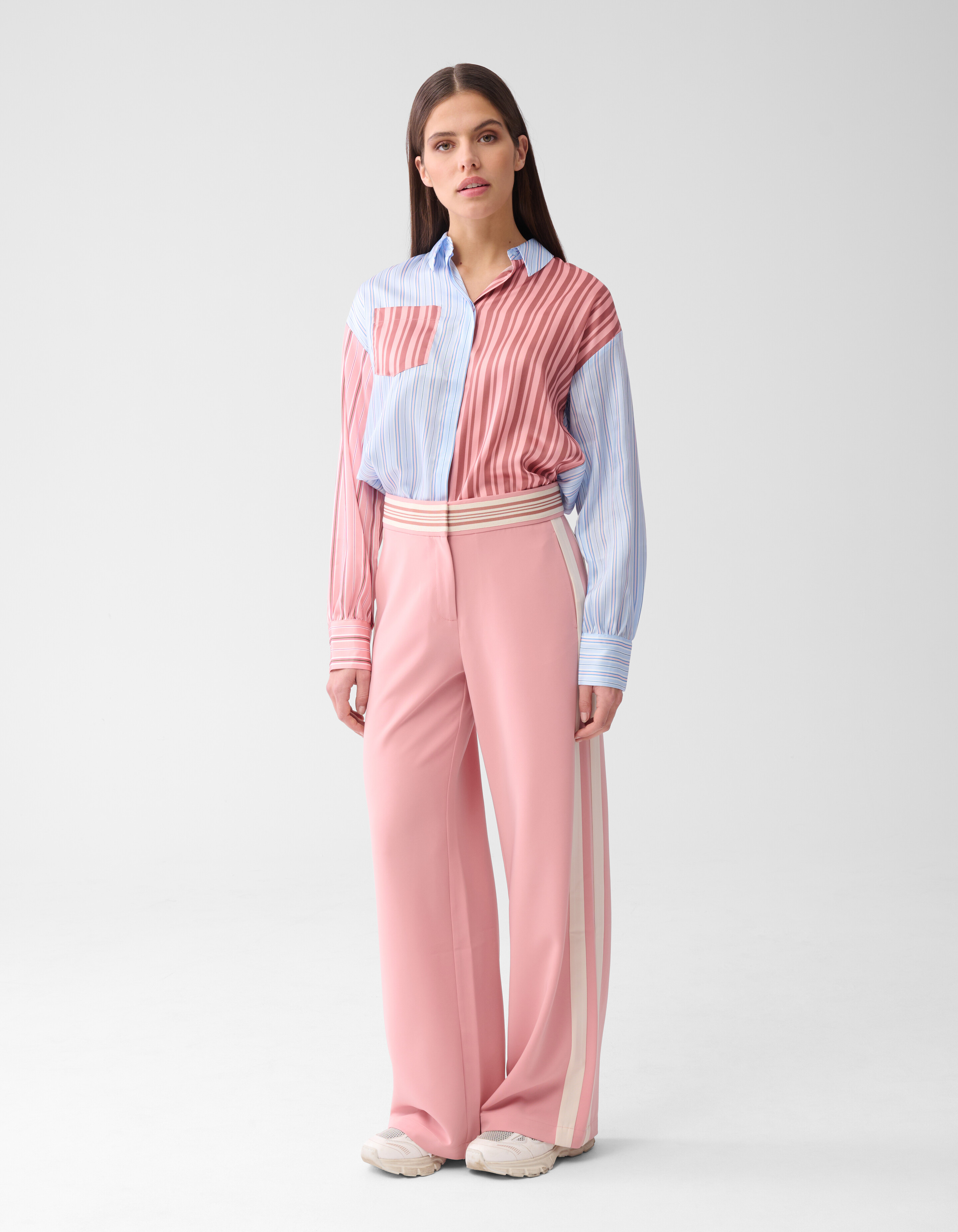 Sporty Wide Leg Broek Lichtroze By Mieke SHOEBY WOMEN