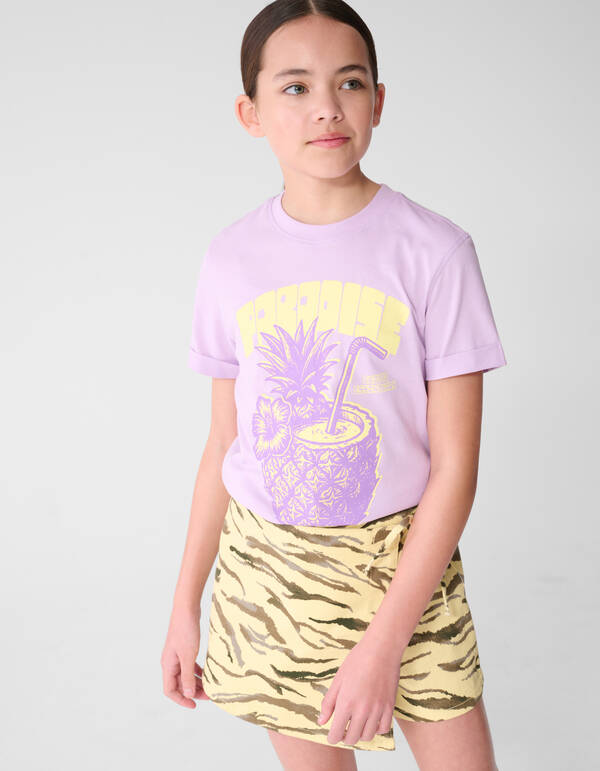 Paradise Artwork T-shirt Lichtpaars SHOEBY GIRLS