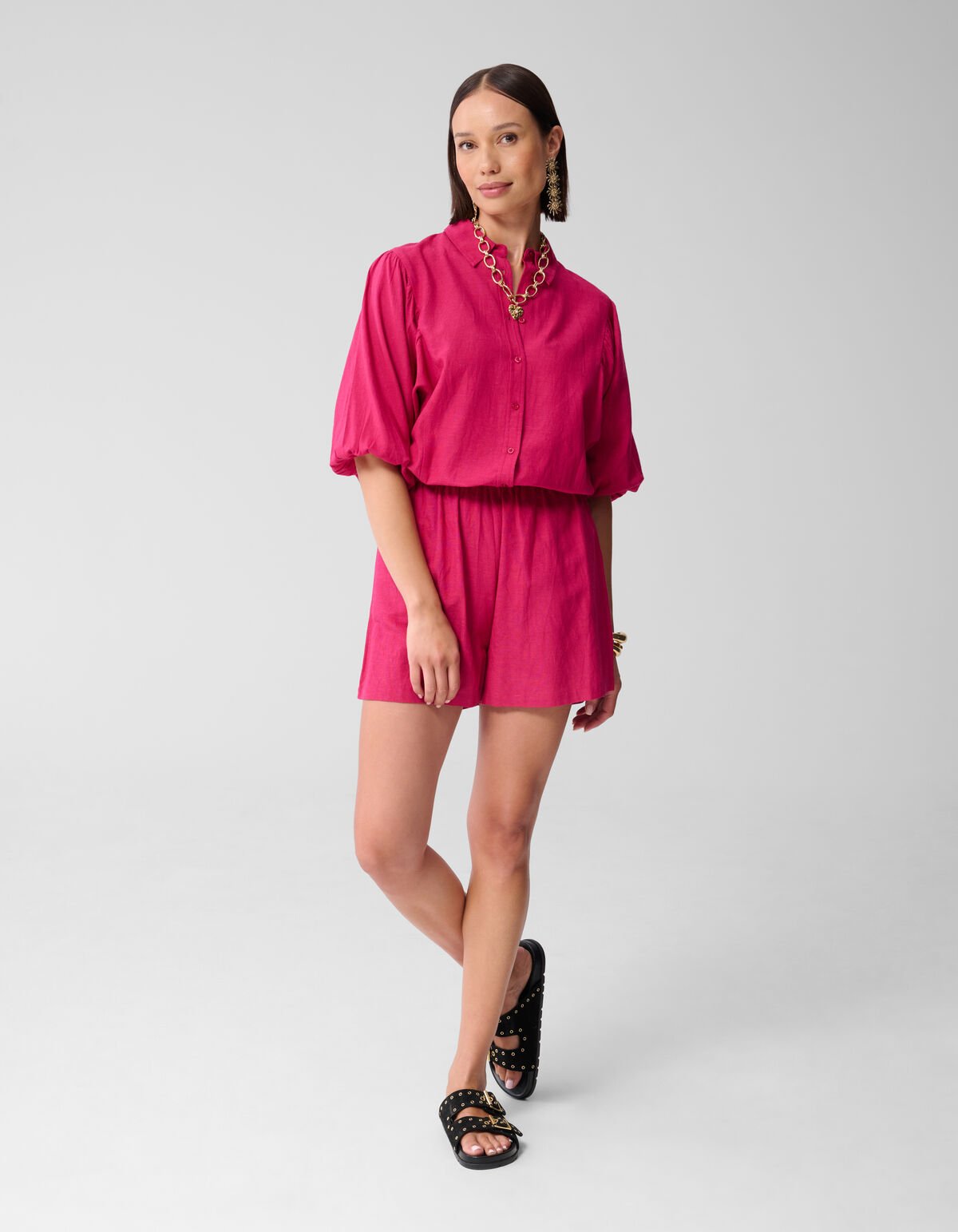 Linnen Short Roze SHOEBY WOMEN