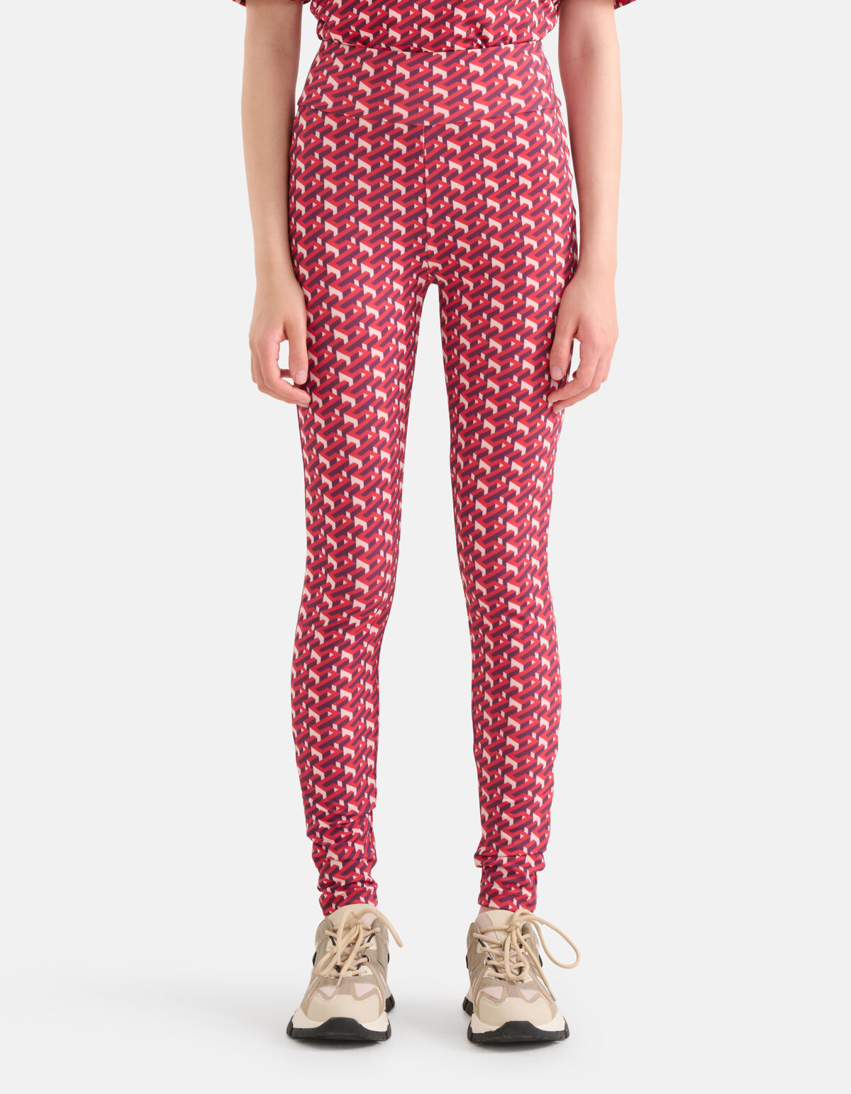 Grafische Travel Legging Rood SHOEBY WOMEN