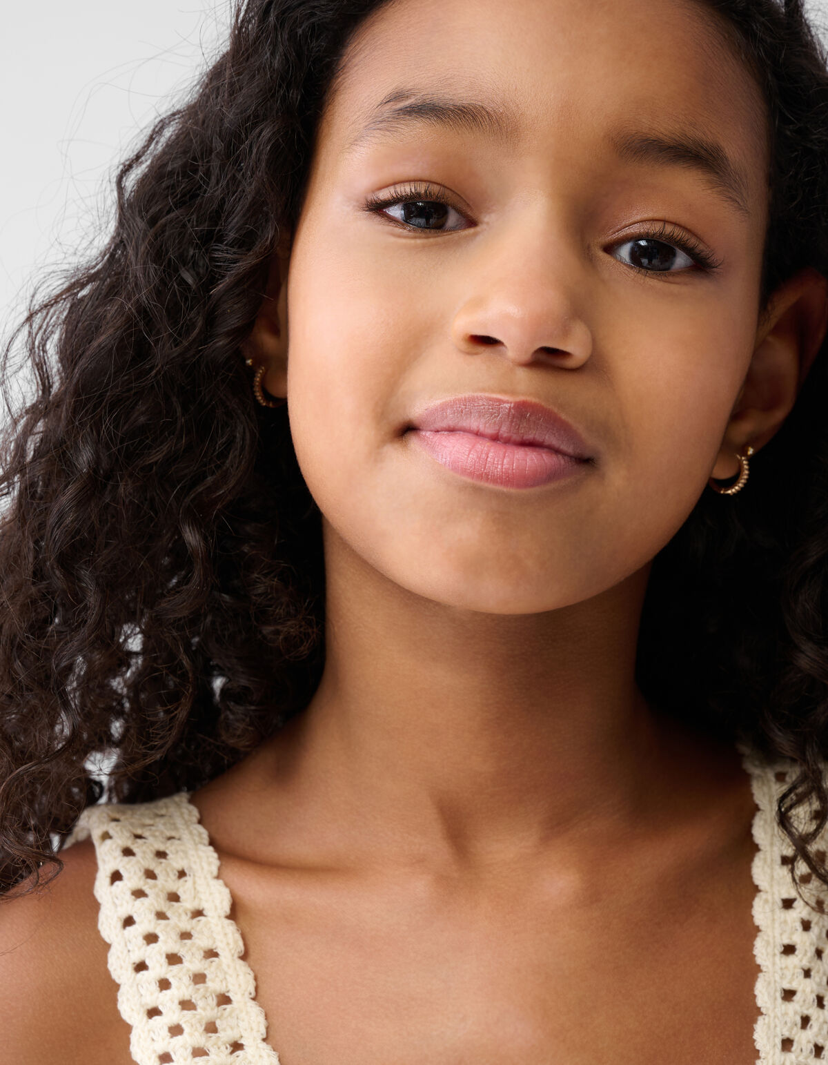 Crochet Artwork Top Gebroken Wit SHOEBY GIRLS