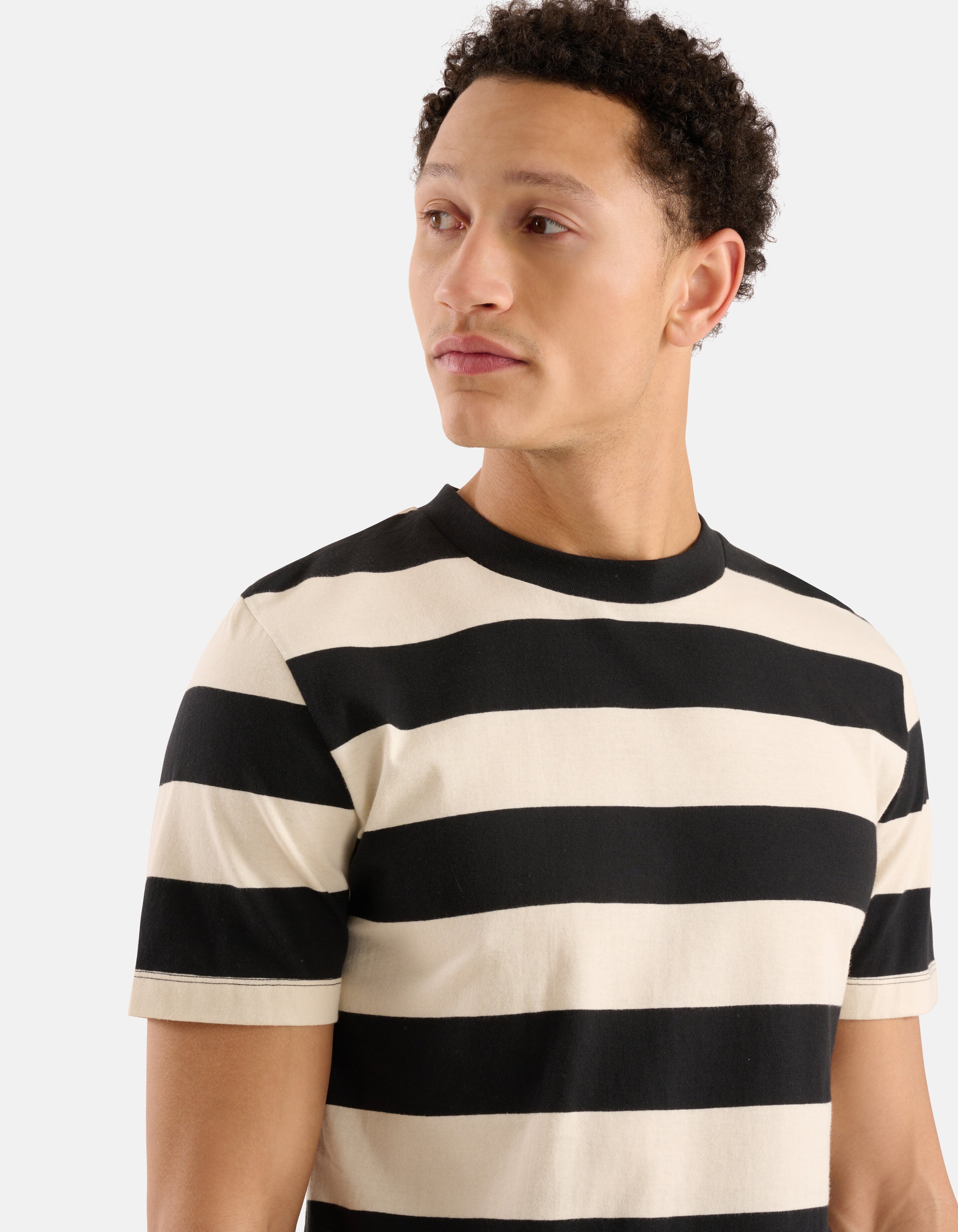 Gestreept T-shirt Zwart SHOEBY MEN