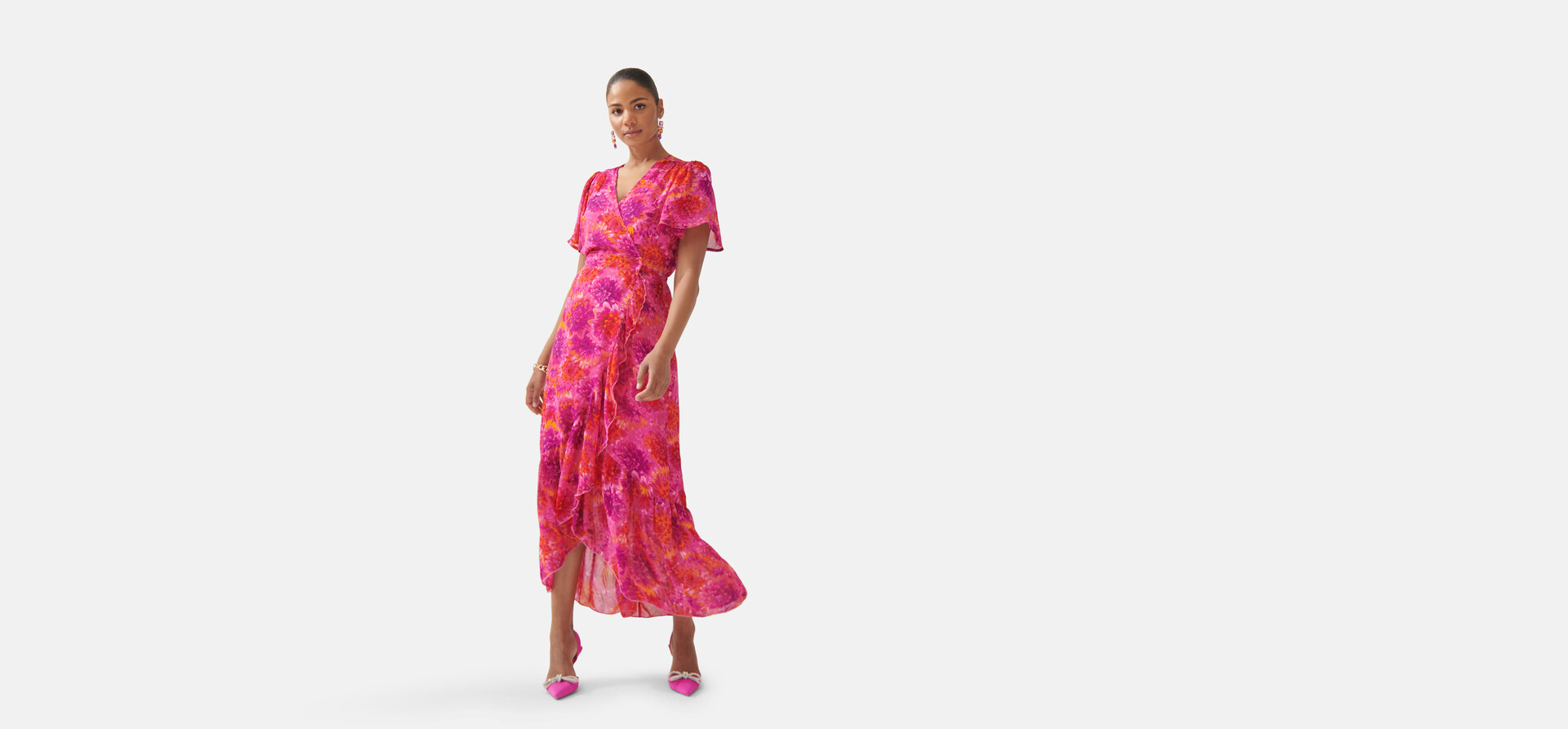 Printed Jurk Roze By Fred SHOEBY WOMEN