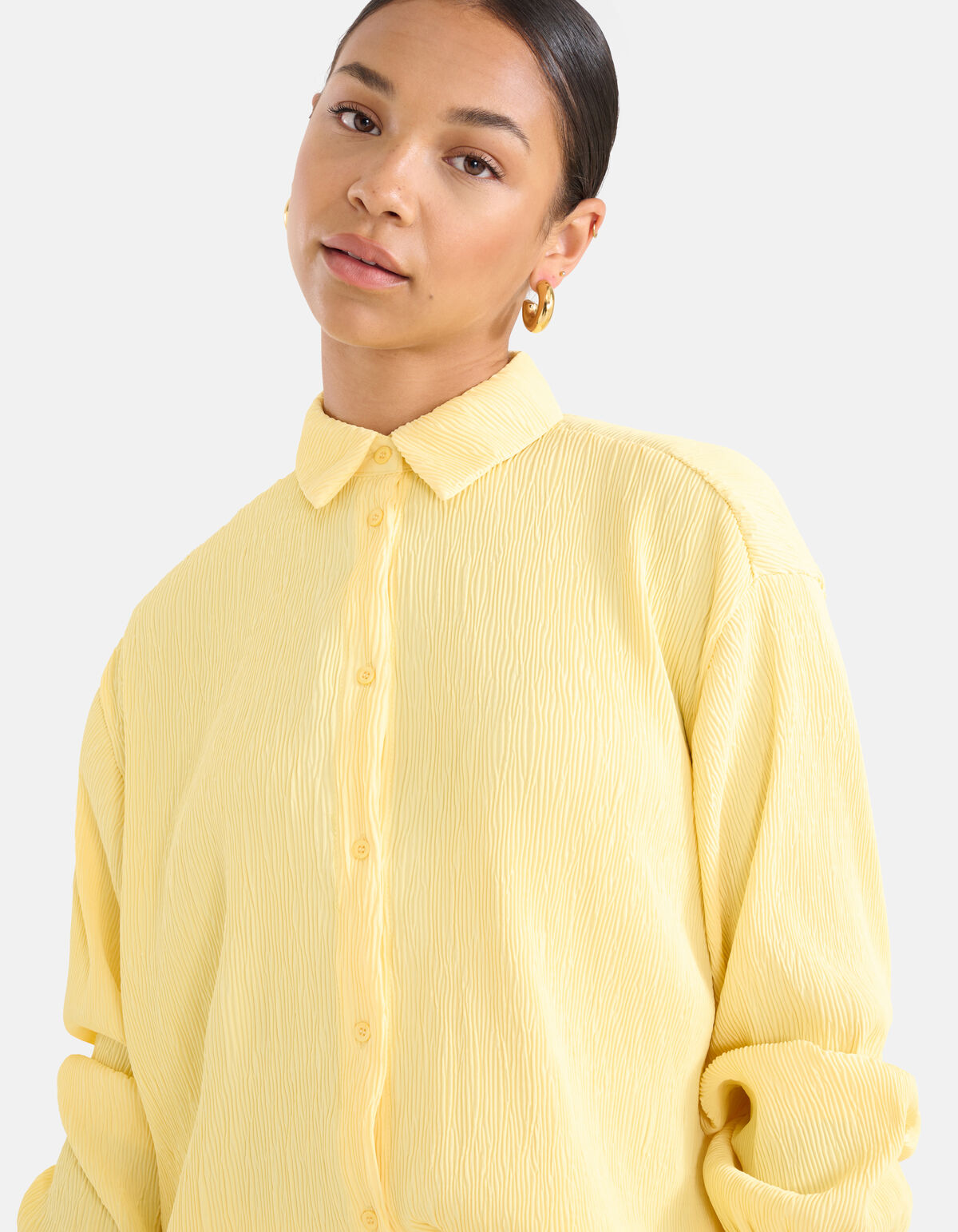 Crinkle Blouse Geel SHOEBY WOMEN