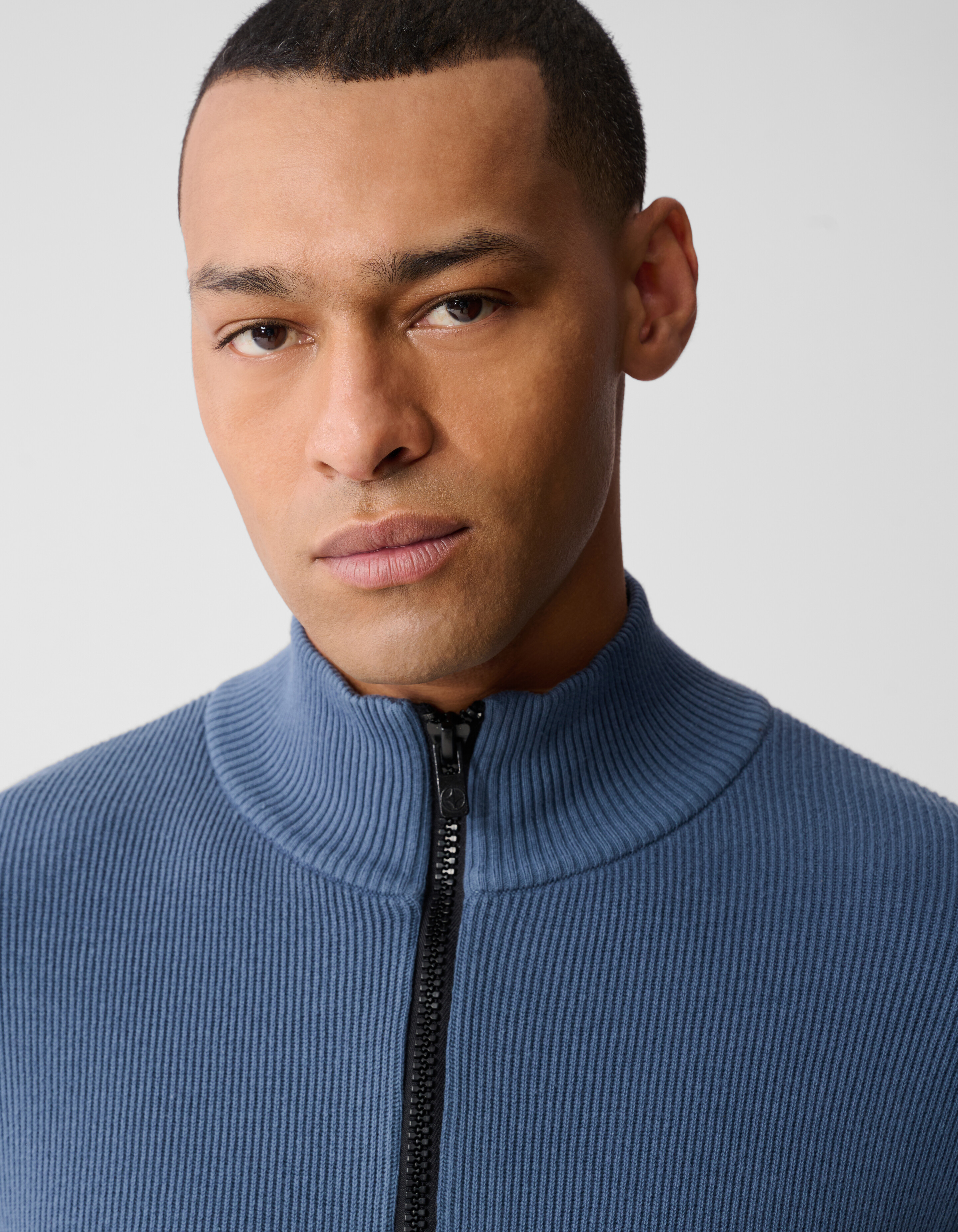 Half Zip Knit Trui Blauw SHOEBY MEN
