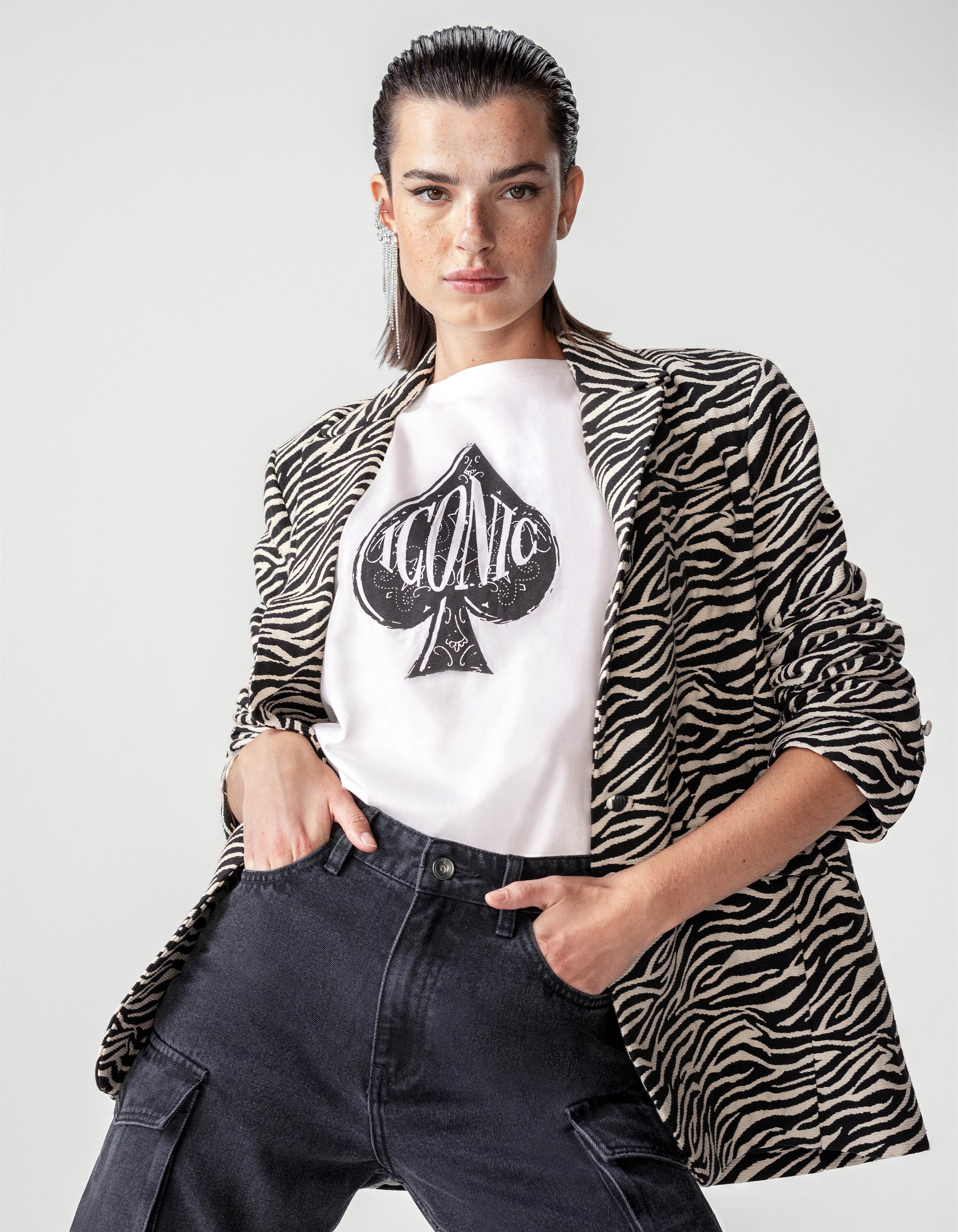 Artwork T-shirt Gebroken Wit SHOEBY WOMEN