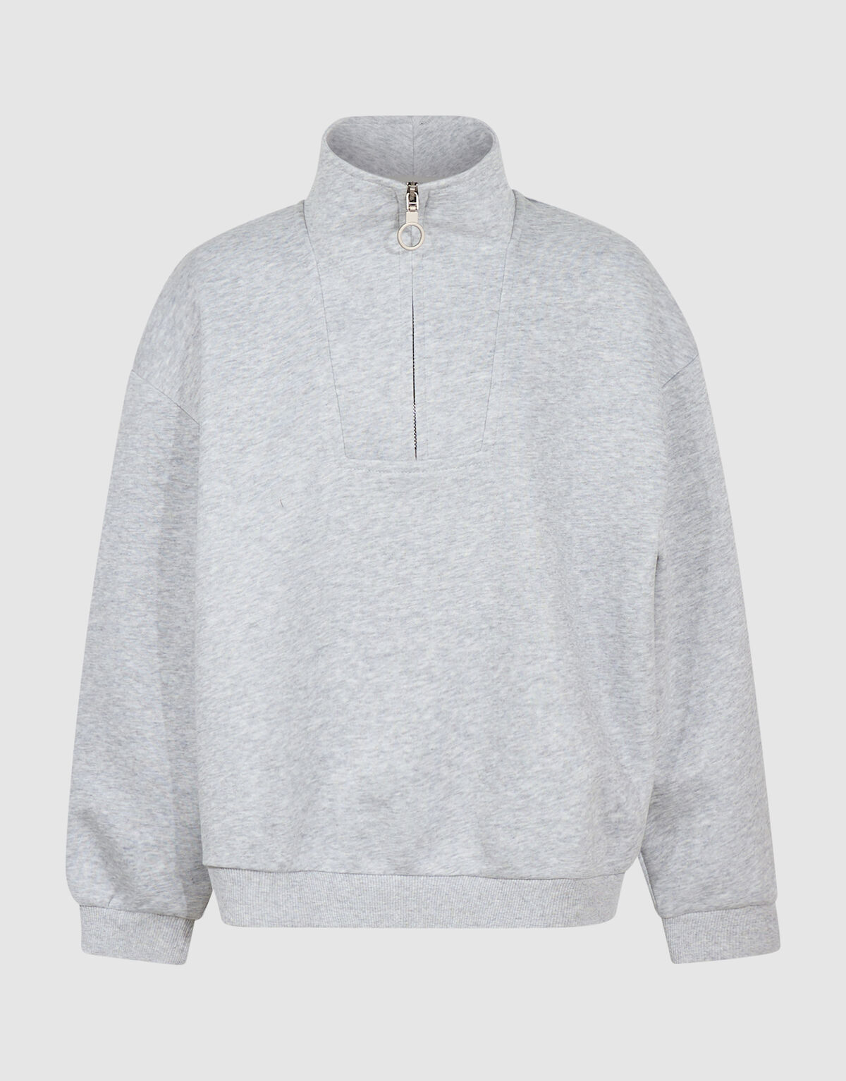 Melange Balloon Fit Sweater Lichtgrijs SHOEBY BOYS
