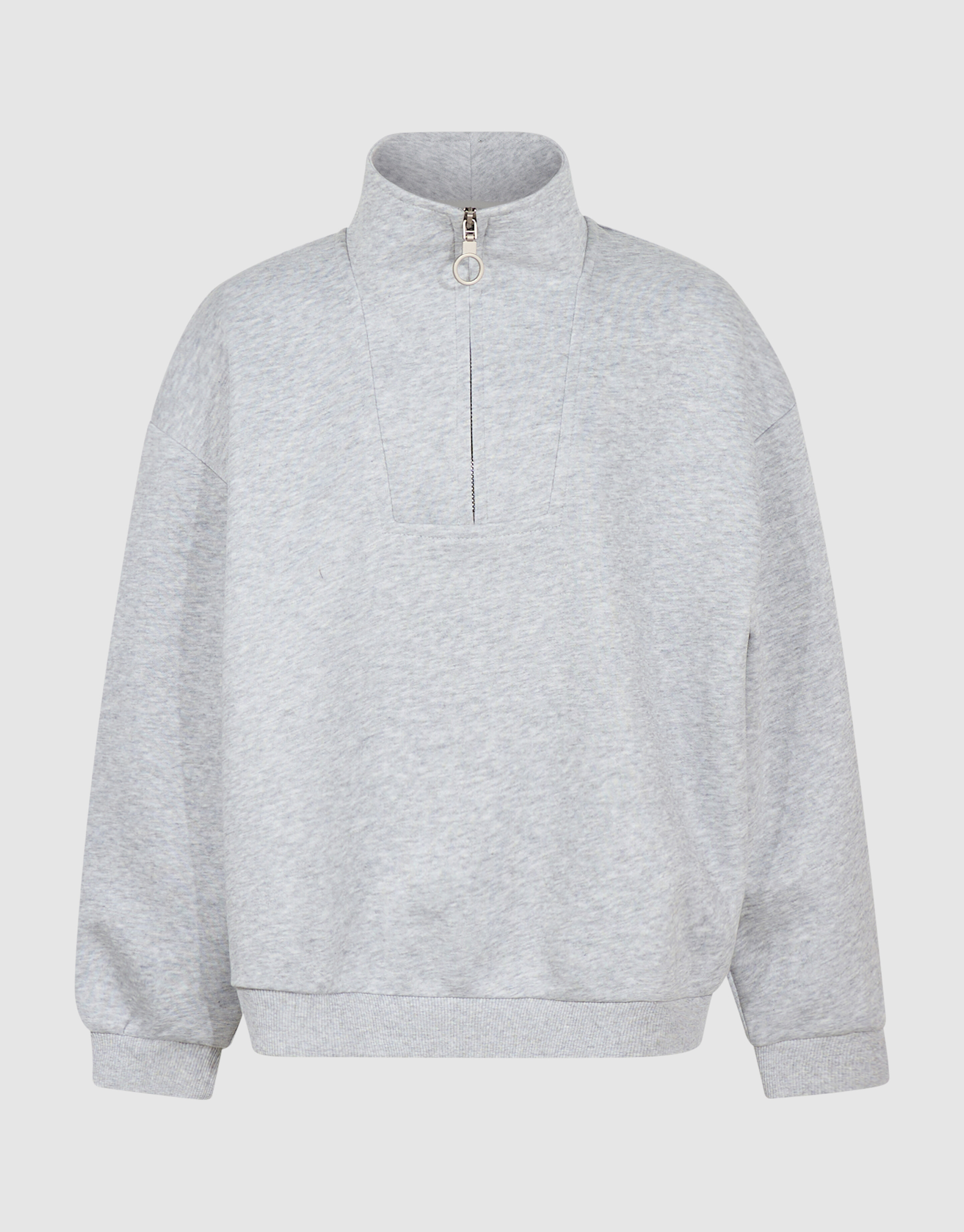 Melange Balloon Fit Sweater Lichtgrijs SHOEBY BOYS