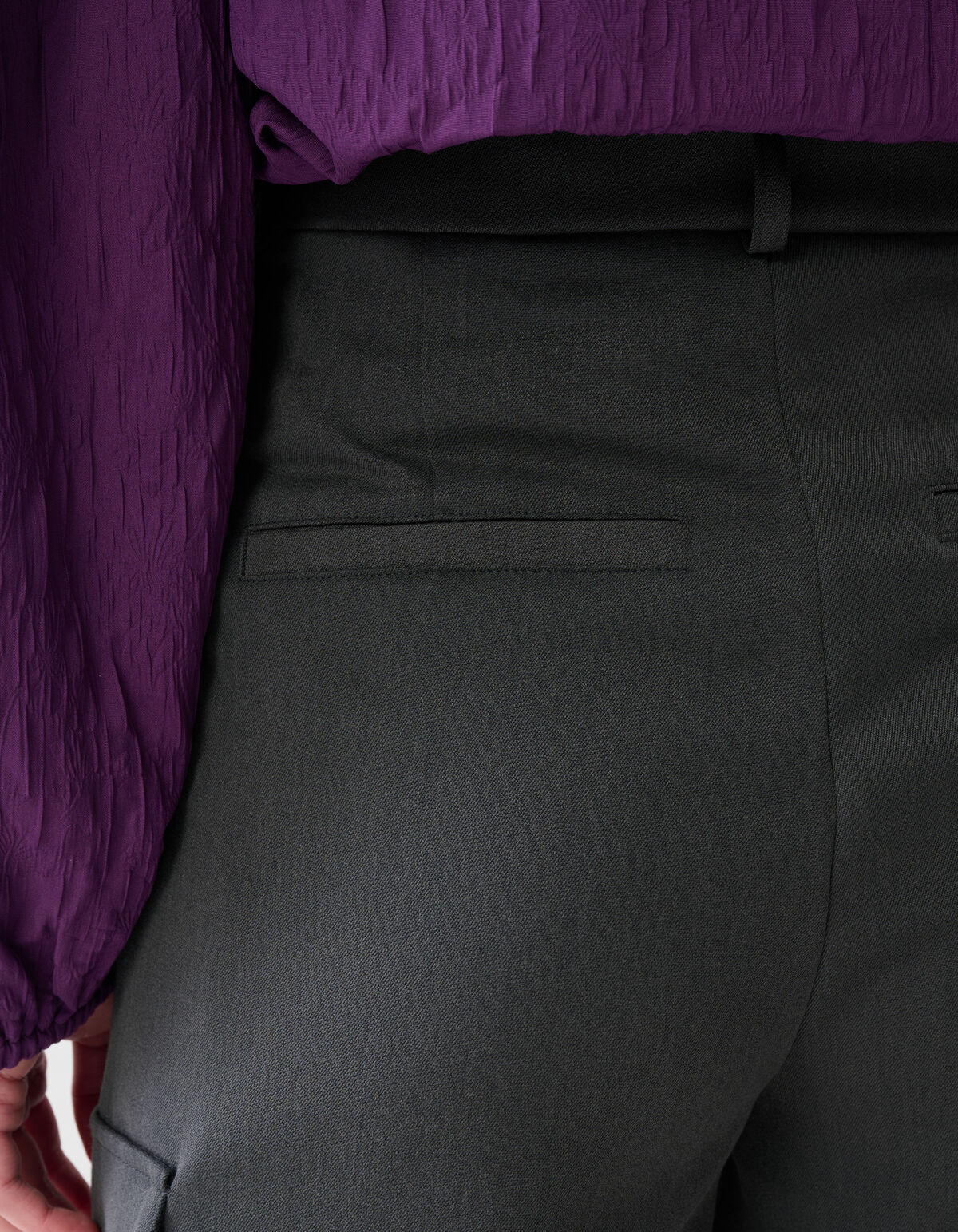 Cargo Wide Leg fit Broek Donkergrijs SHOEBY WOMEN