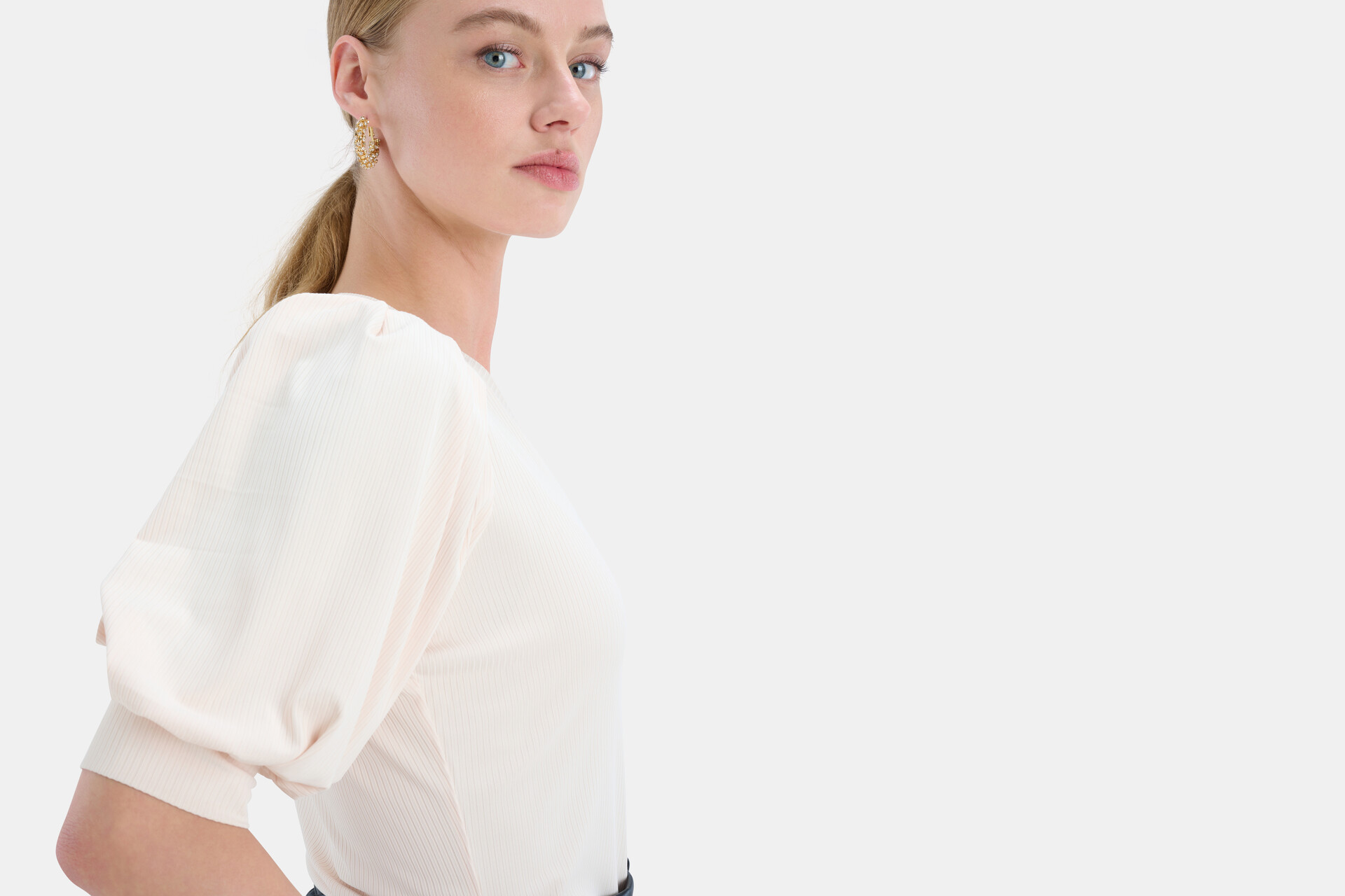 Rib Jersey V Neck T-shirt EKSEPT