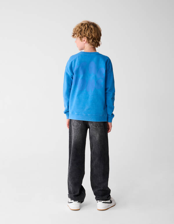 Fear None Artwork Sweater Blauw SHOEBY BOYS