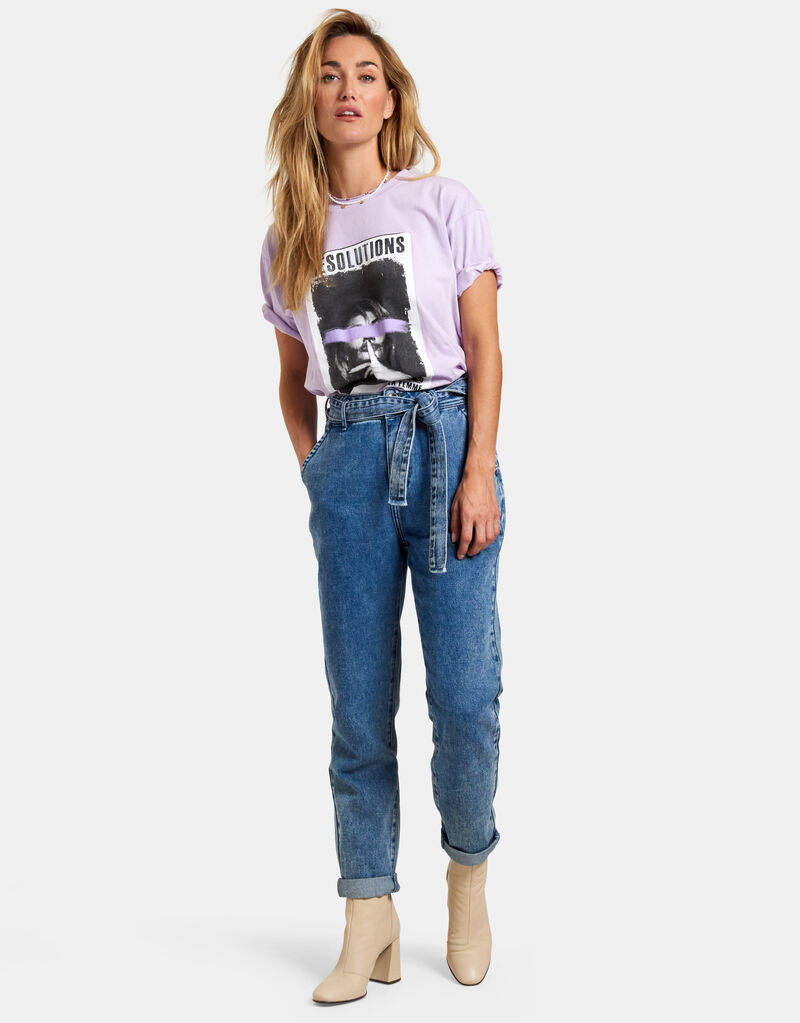 Snowy Paperbag Jeans