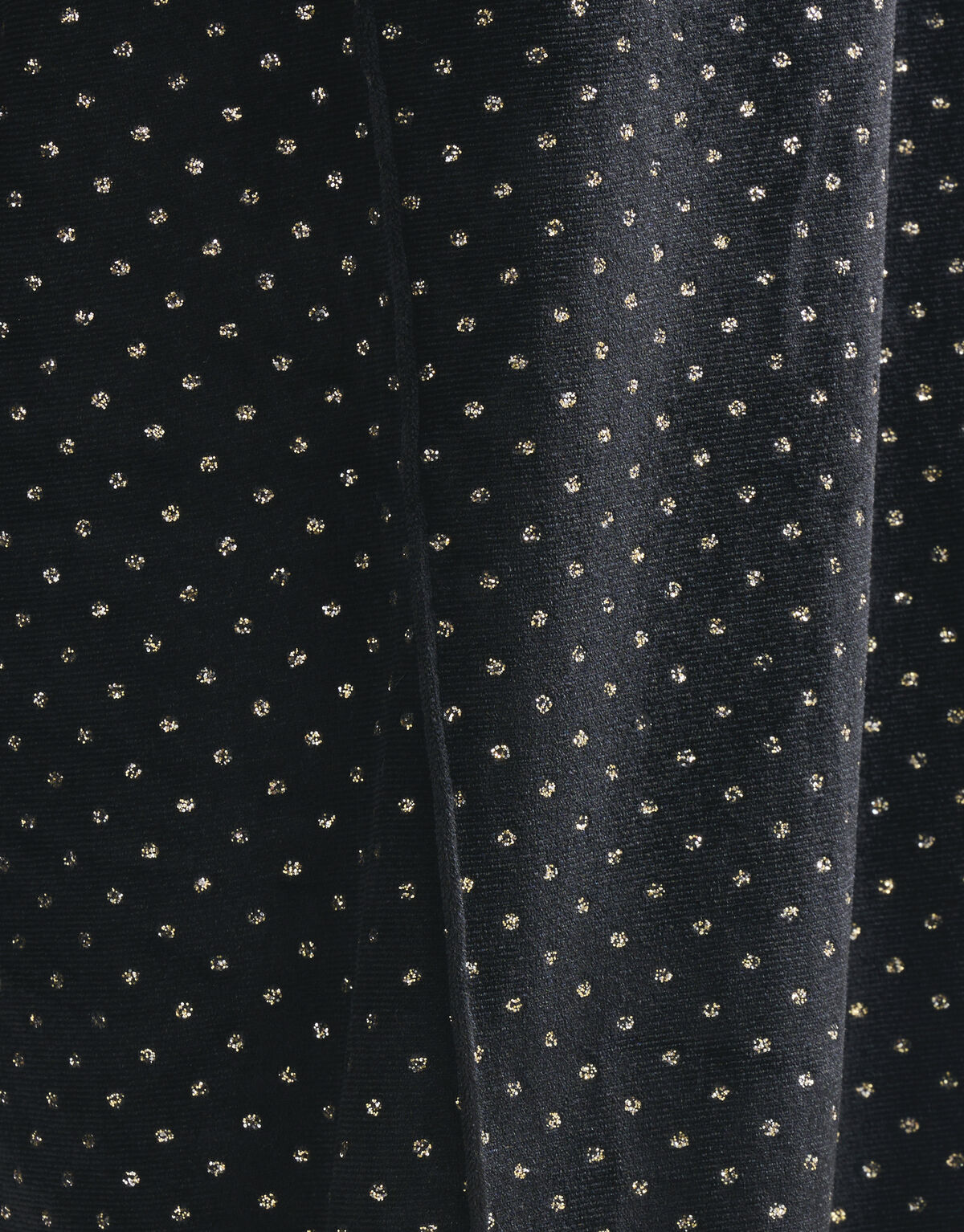 Glitter Wide Leg Broek Zwart EKSEPT