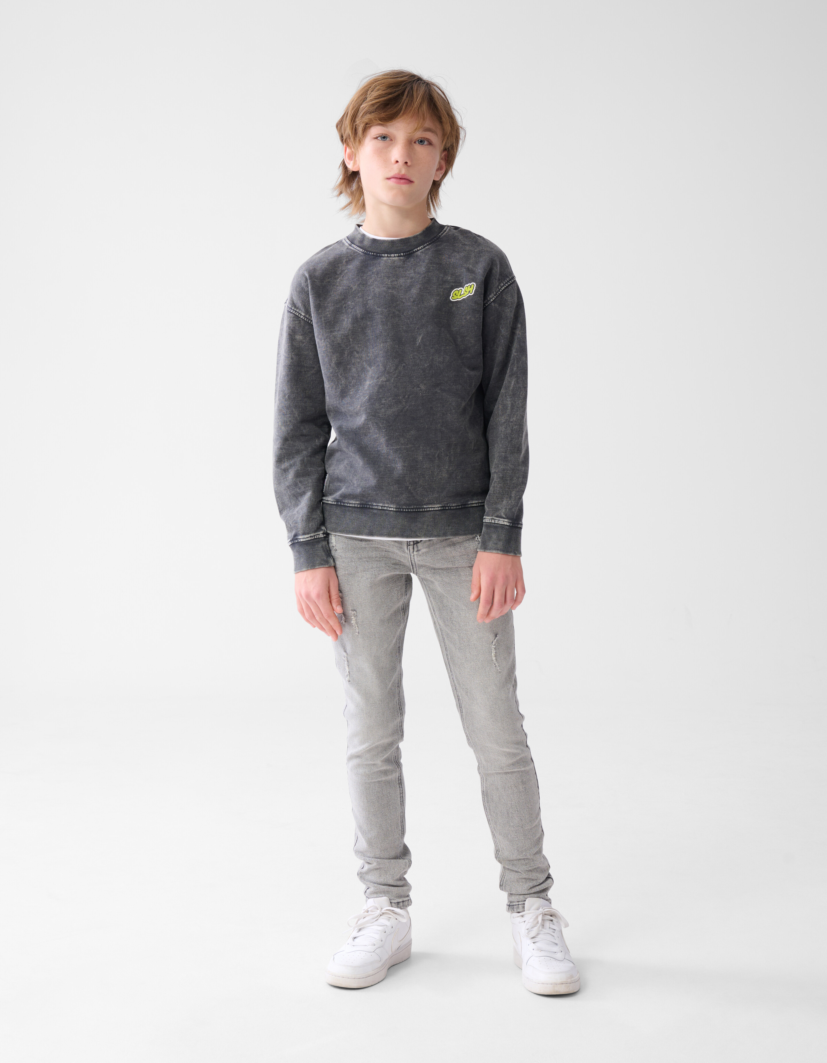Tapered Fit Jeans Grijs SHOEBY BOYS