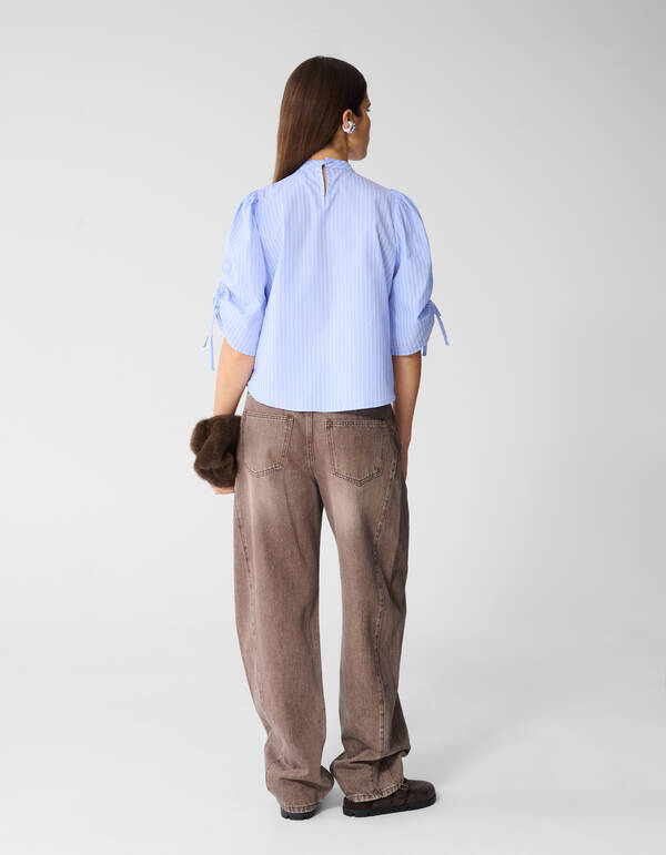 Pinstripe Blouse Blauw SHOEBY WOMEN